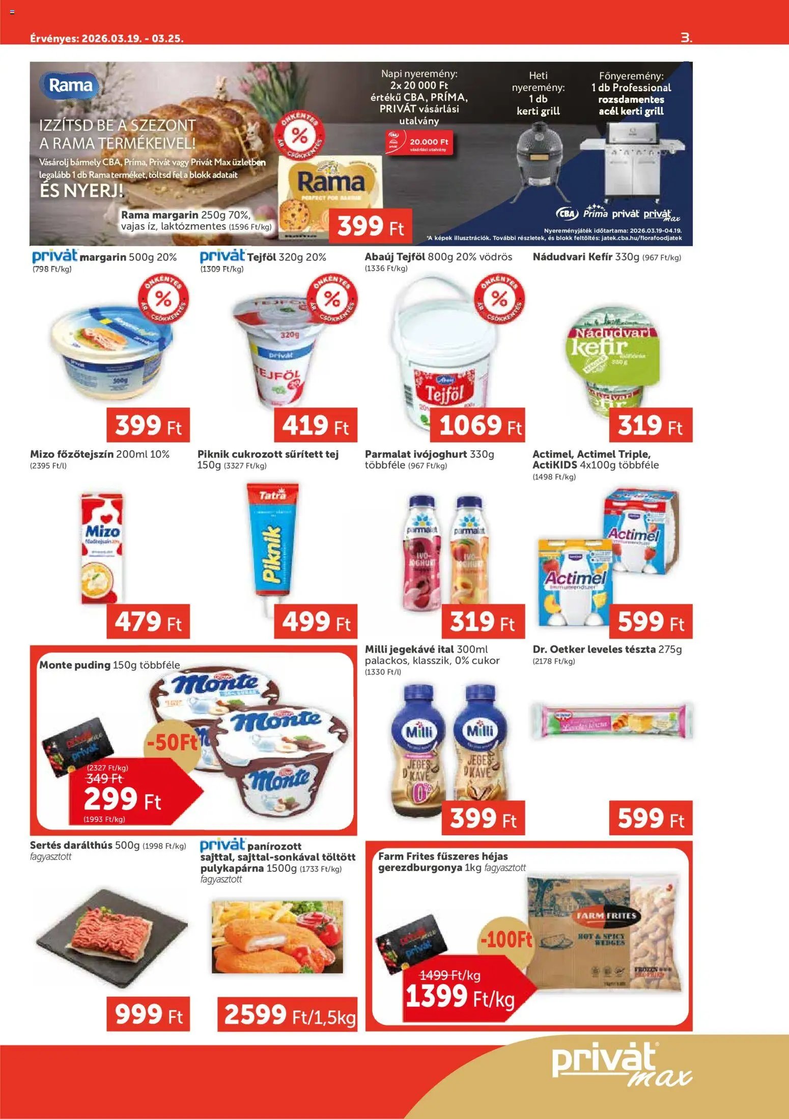 PRIVÁT újság 2026.03.19. PRIVÁT Aktuális szórólap MAX (2026-03-19 - 2026-03-25)