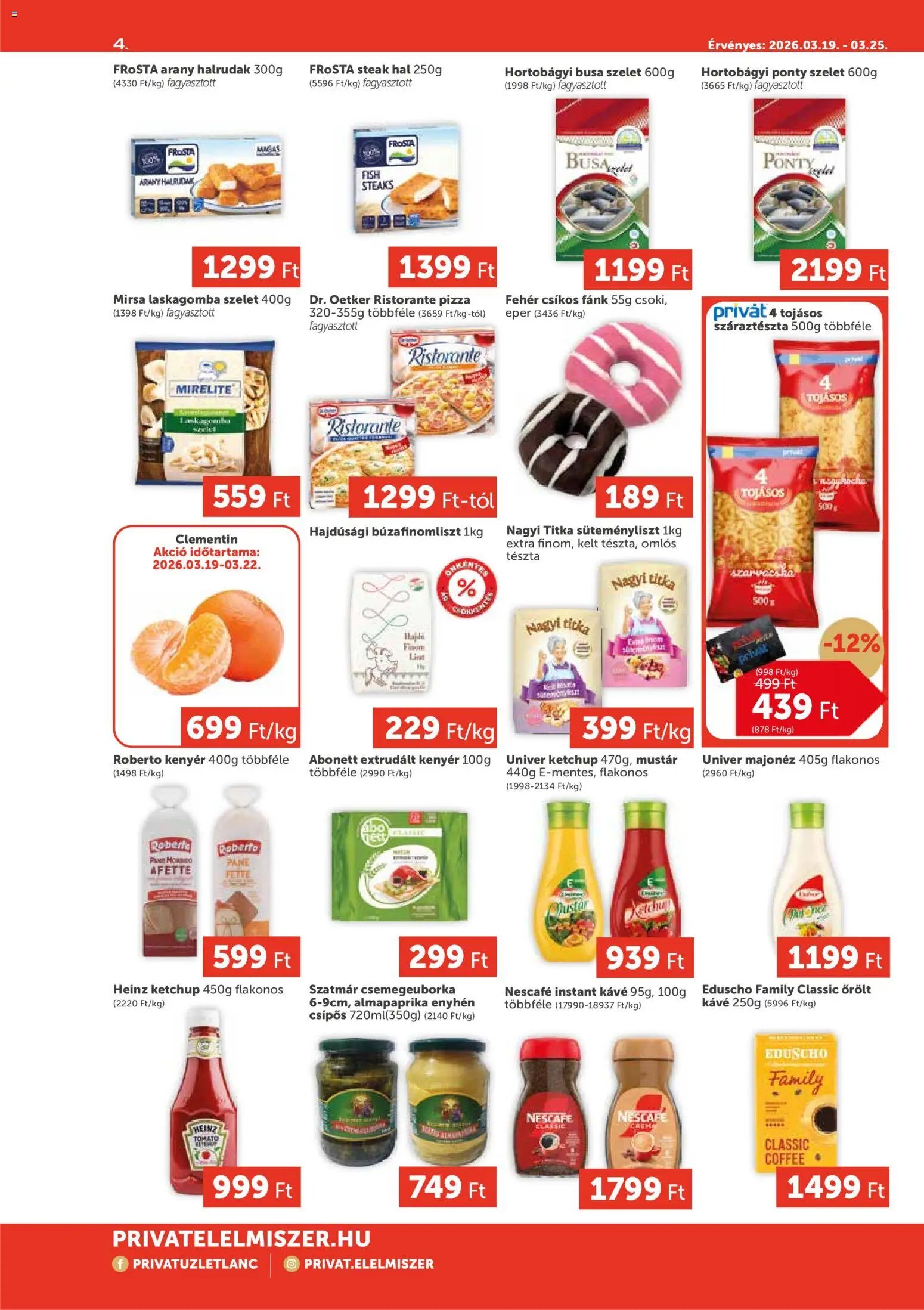 PRIVÁT újság 2026.03.19. PRIVÁT Aktuális szórólap MAX (2026-03-19 - 2026-03-25)