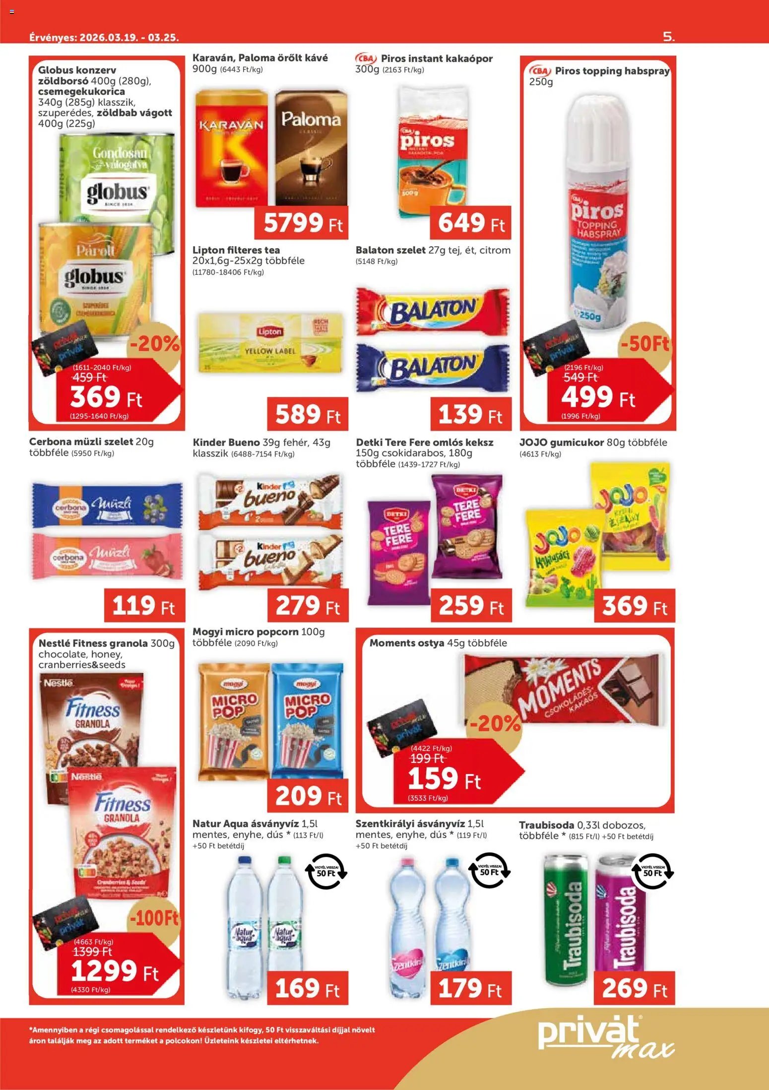 PRIVÁT újság 2026.03.19. PRIVÁT Aktuális szórólap MAX (2026-03-19 - 2026-03-25)