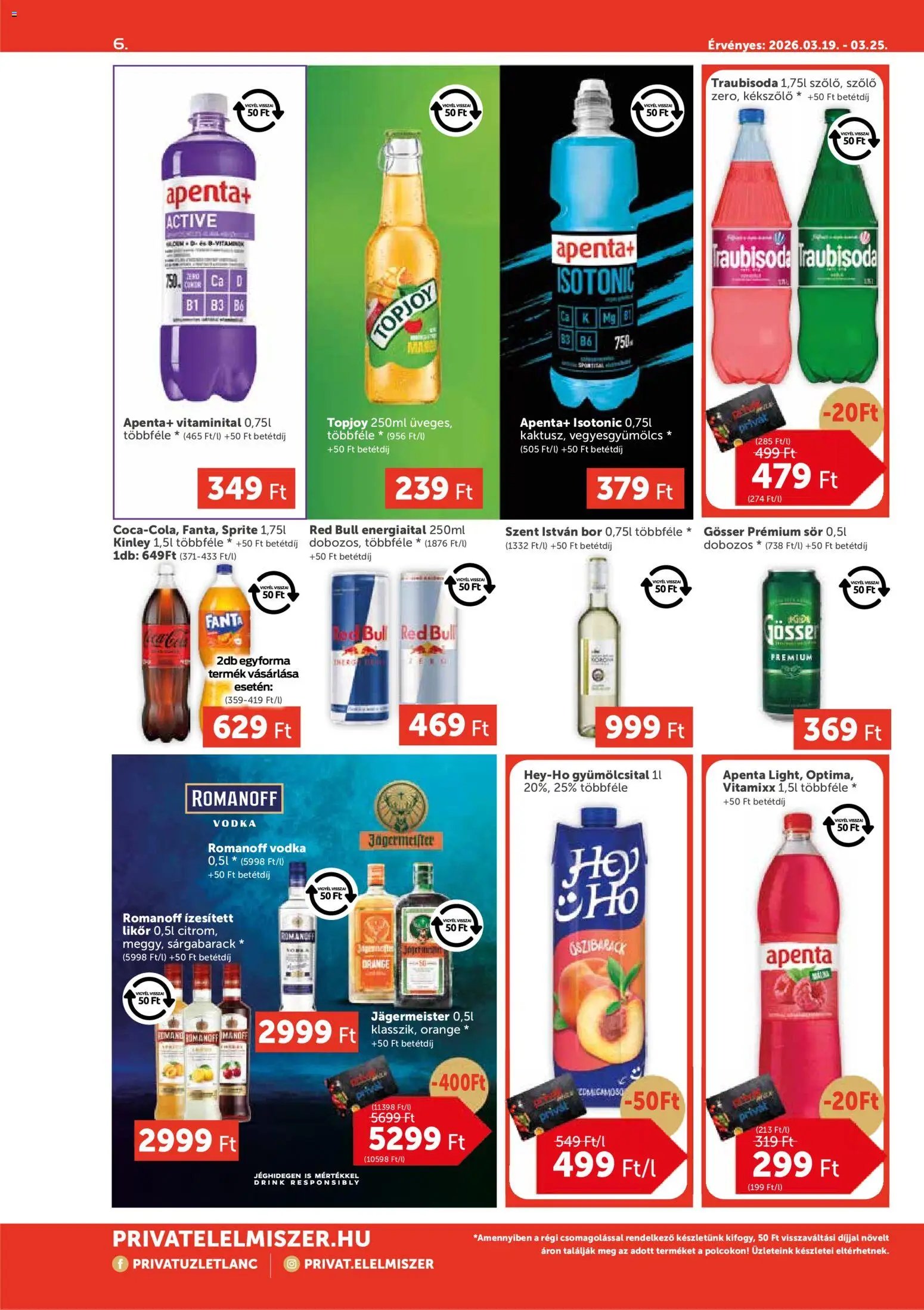 PRIVÁT újság 2026.03.19. PRIVÁT Aktuális szórólap MAX (2026-03-19 - 2026-03-25)