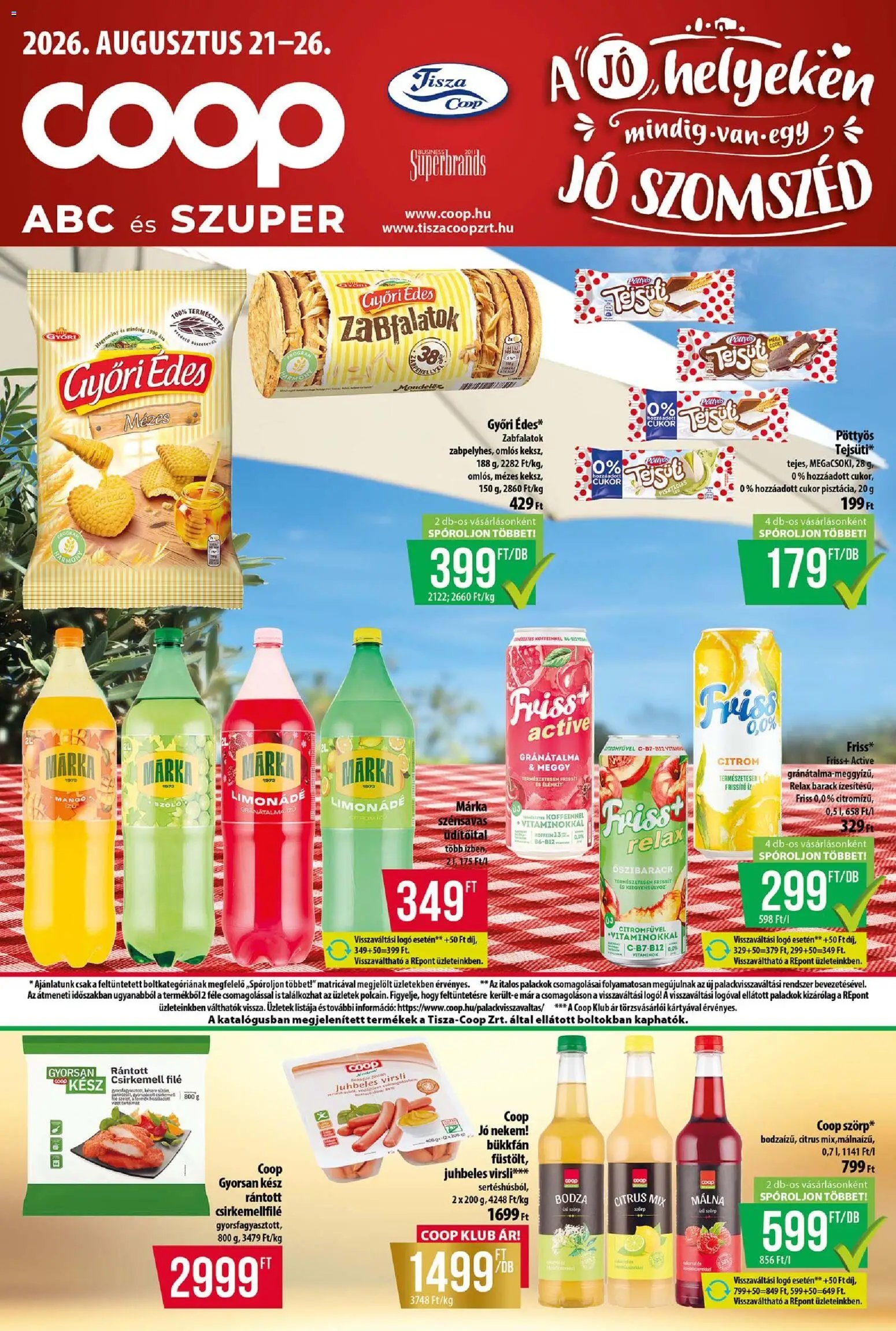 COOP újság 2026.08.21. COOP - Abc & Szuper / Tisza
