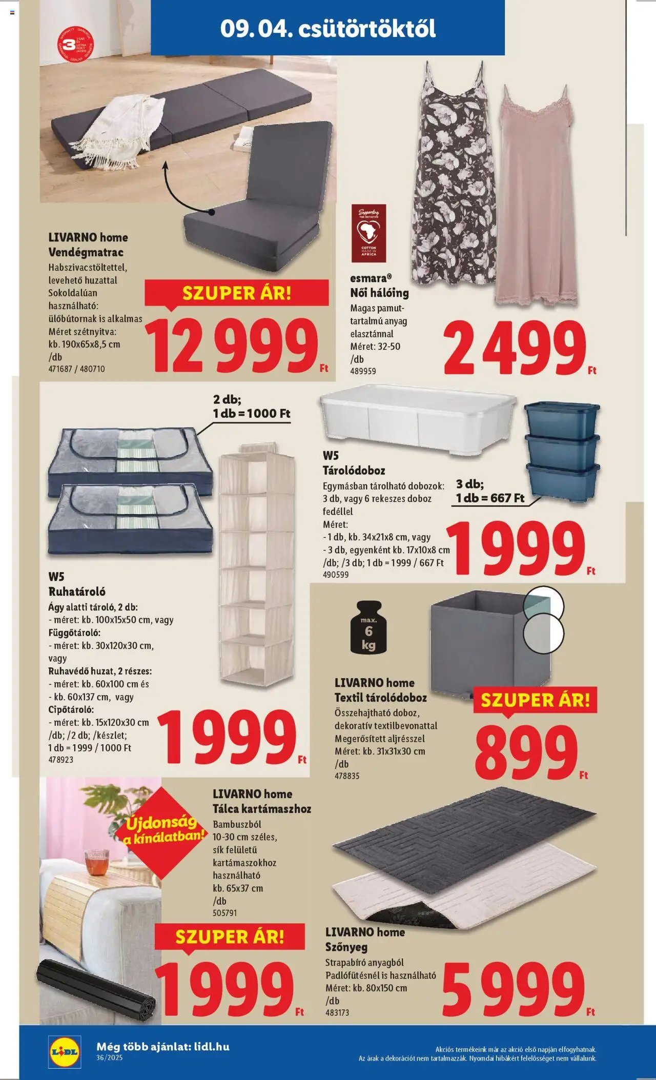 Lidl újság 2025.09.04. Nonfood kínálatunk (2025-09-04 - 2025-09-10)