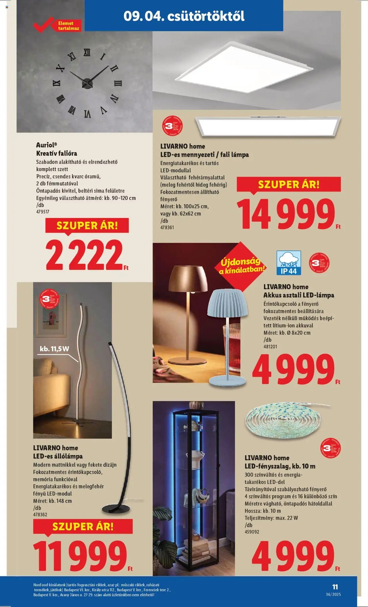 Lidl újság 2025.09.04. Nonfood kínálatunk (2025-09-04 - 2025-09-10)