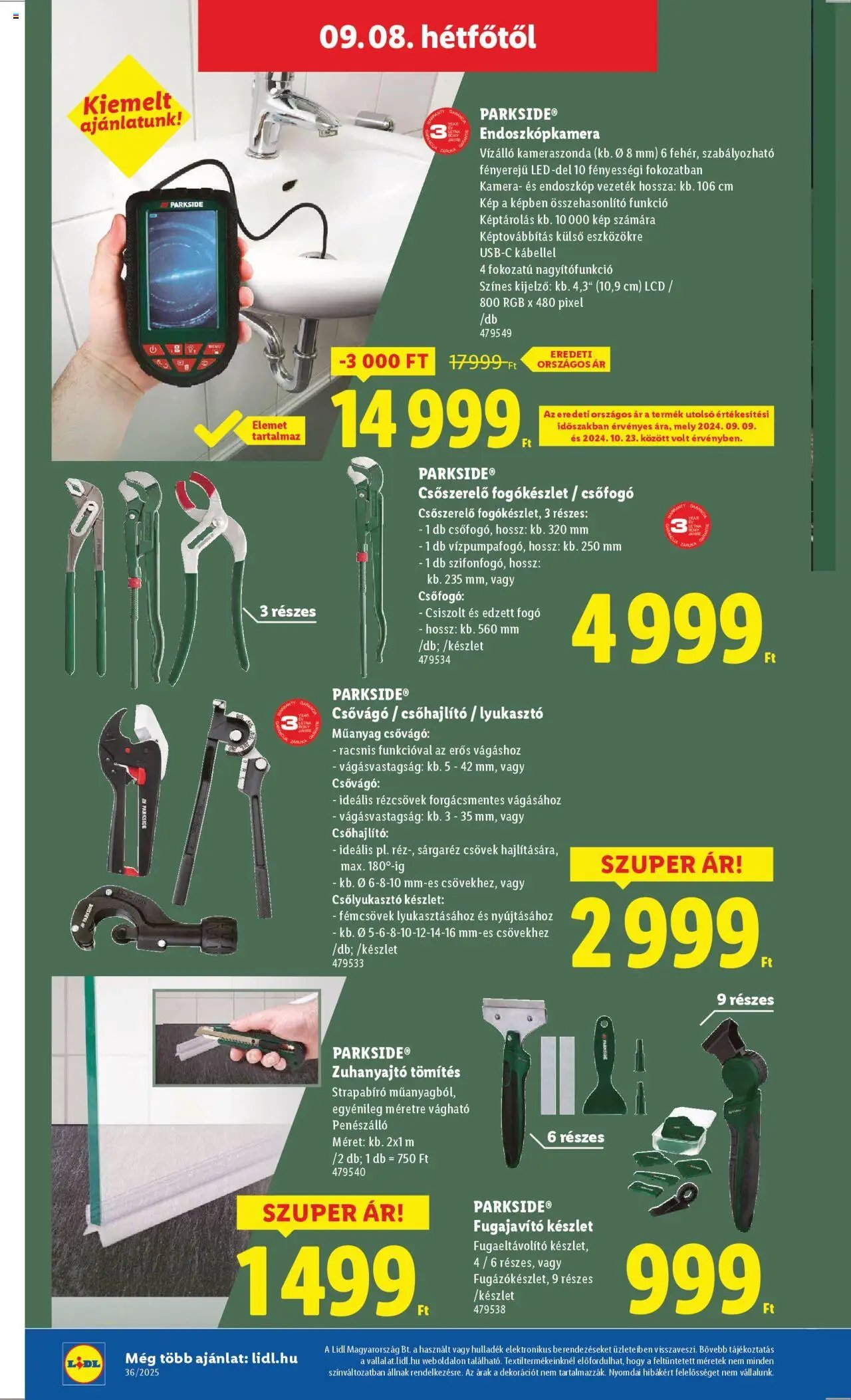 Lidl újság 2025.09.04. Nonfood kínálatunk (2025-09-04 - 2025-09-10)