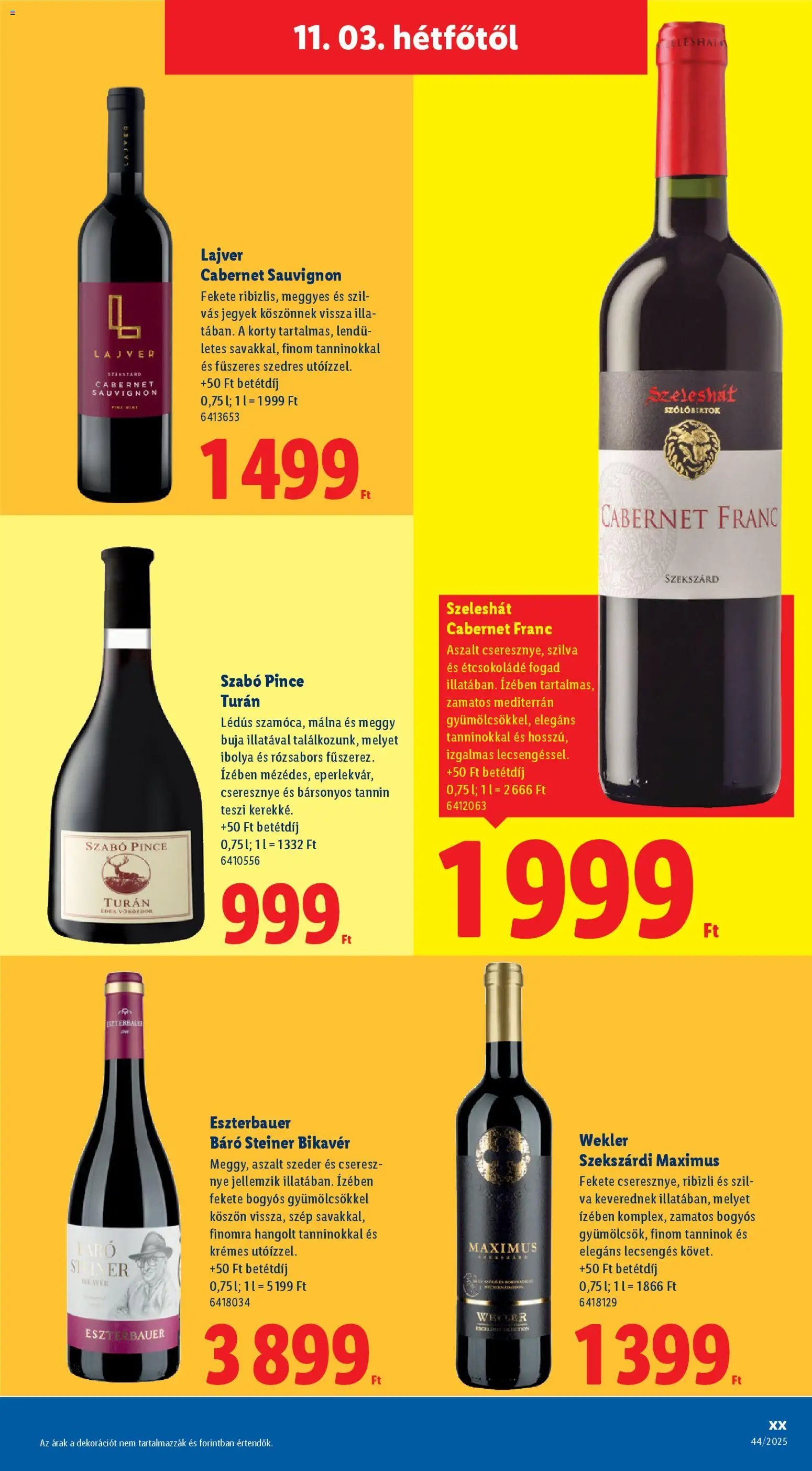 Lidl újság 2025.11.03. Magyar borkatalógus (2025-11-03)