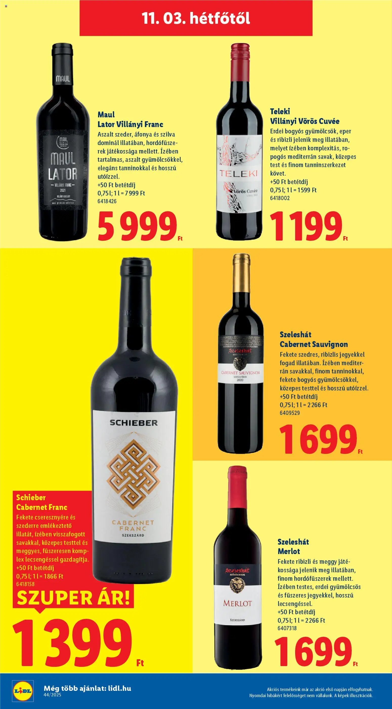 Lidl újság 2025.11.03. Magyar borkatalógus (2025-11-03)