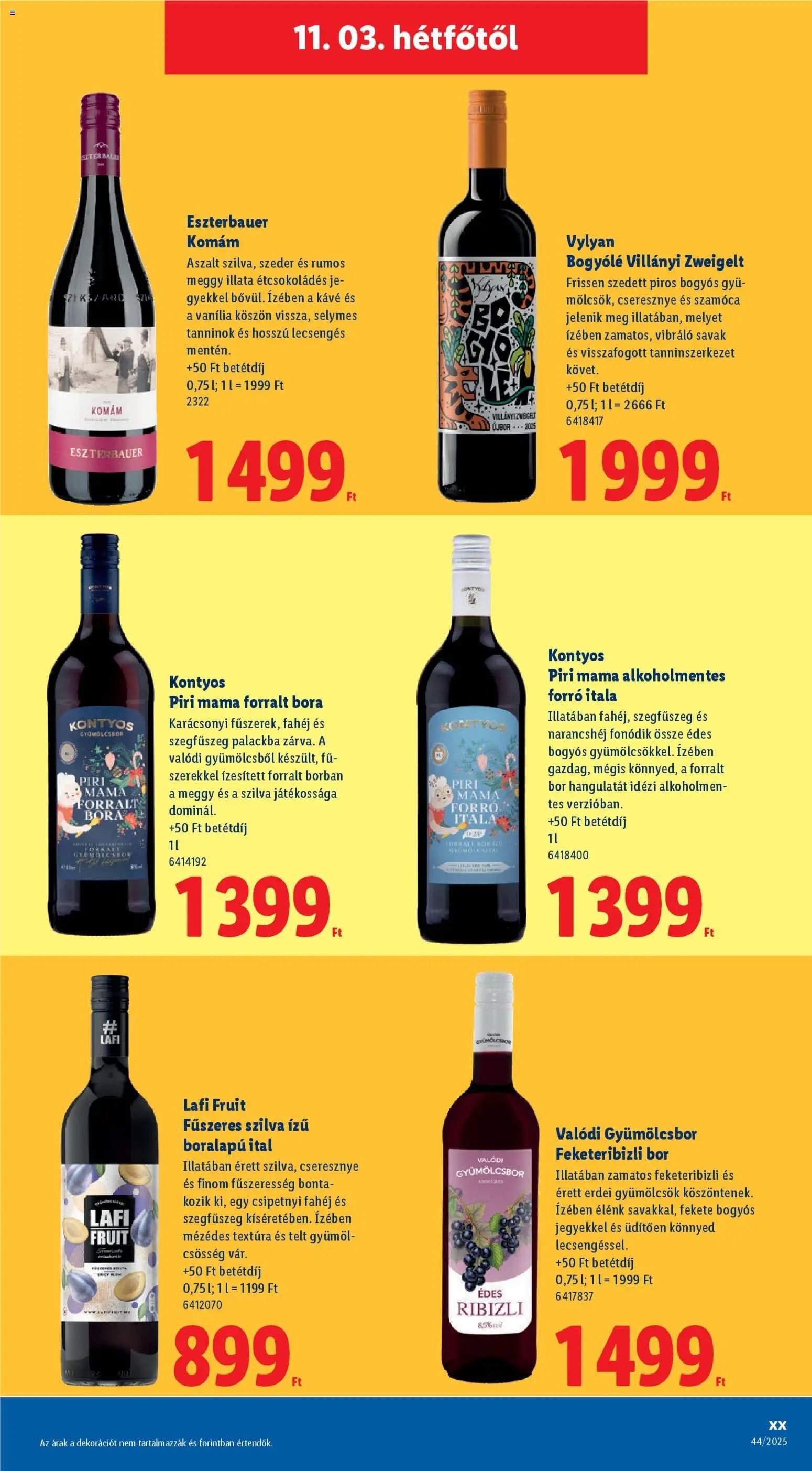 Lidl újság 2025.11.03. Magyar borkatalógus (2025-11-03)