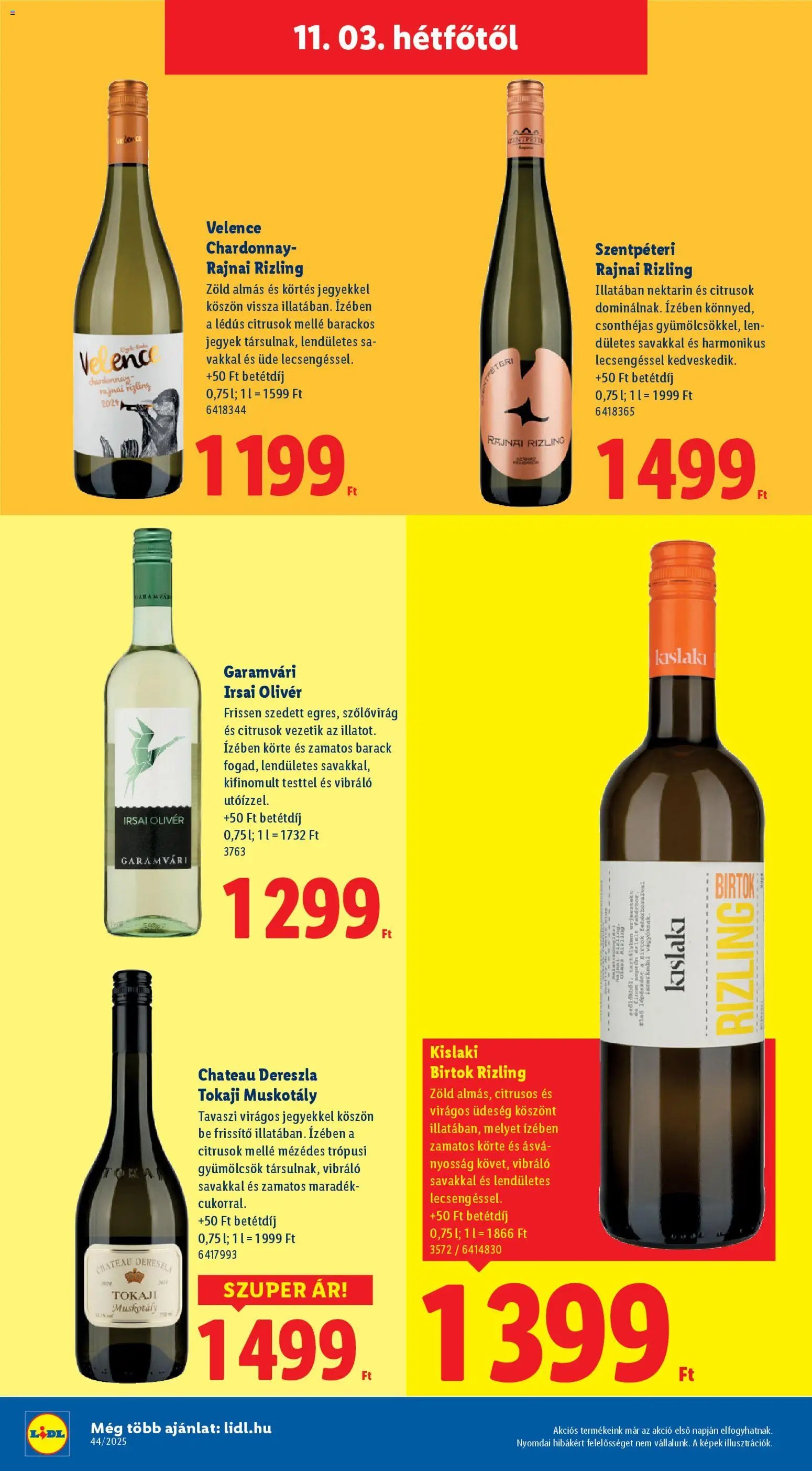 Lidl újság 2025.11.03. Magyar borkatalógus (2025-11-03)