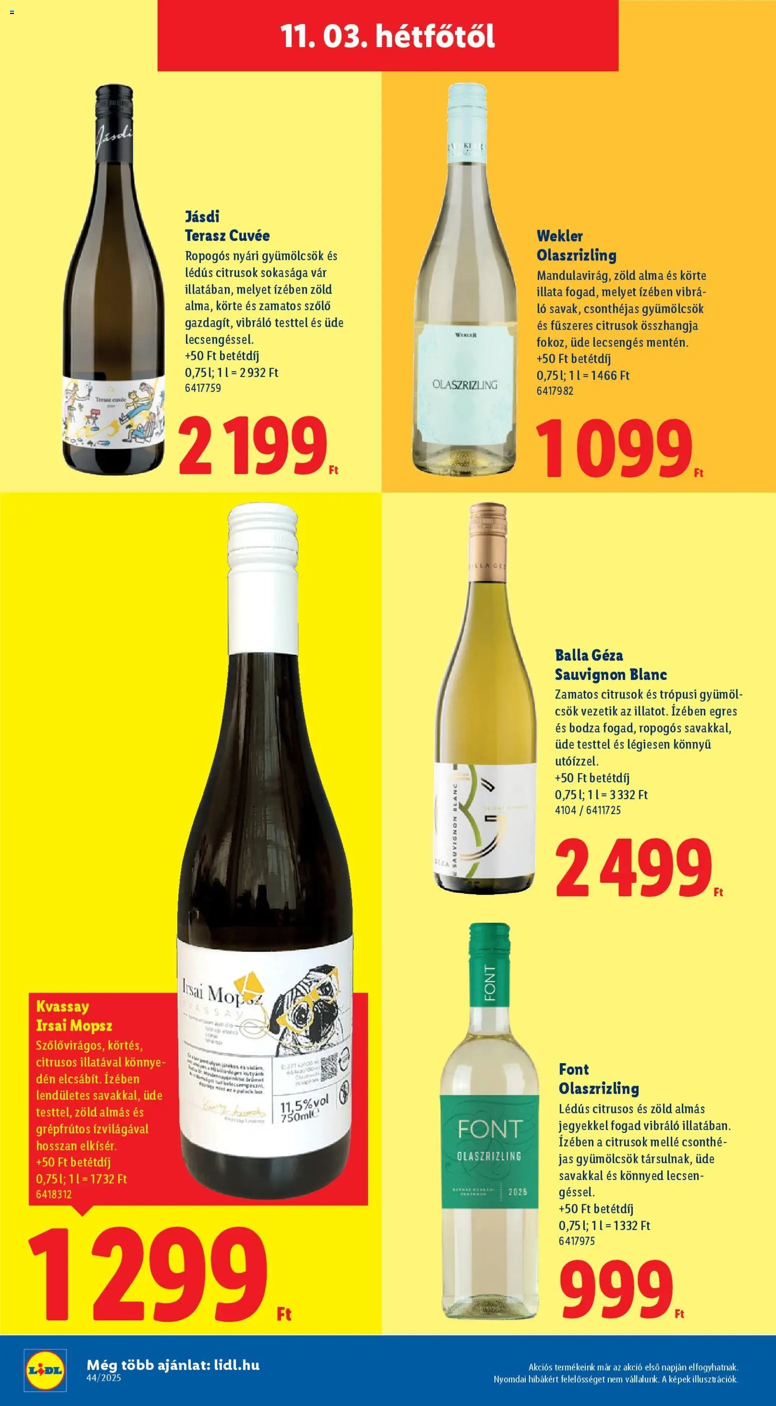 Lidl újság 2025.11.03. Magyar borkatalógus (2025-11-03)