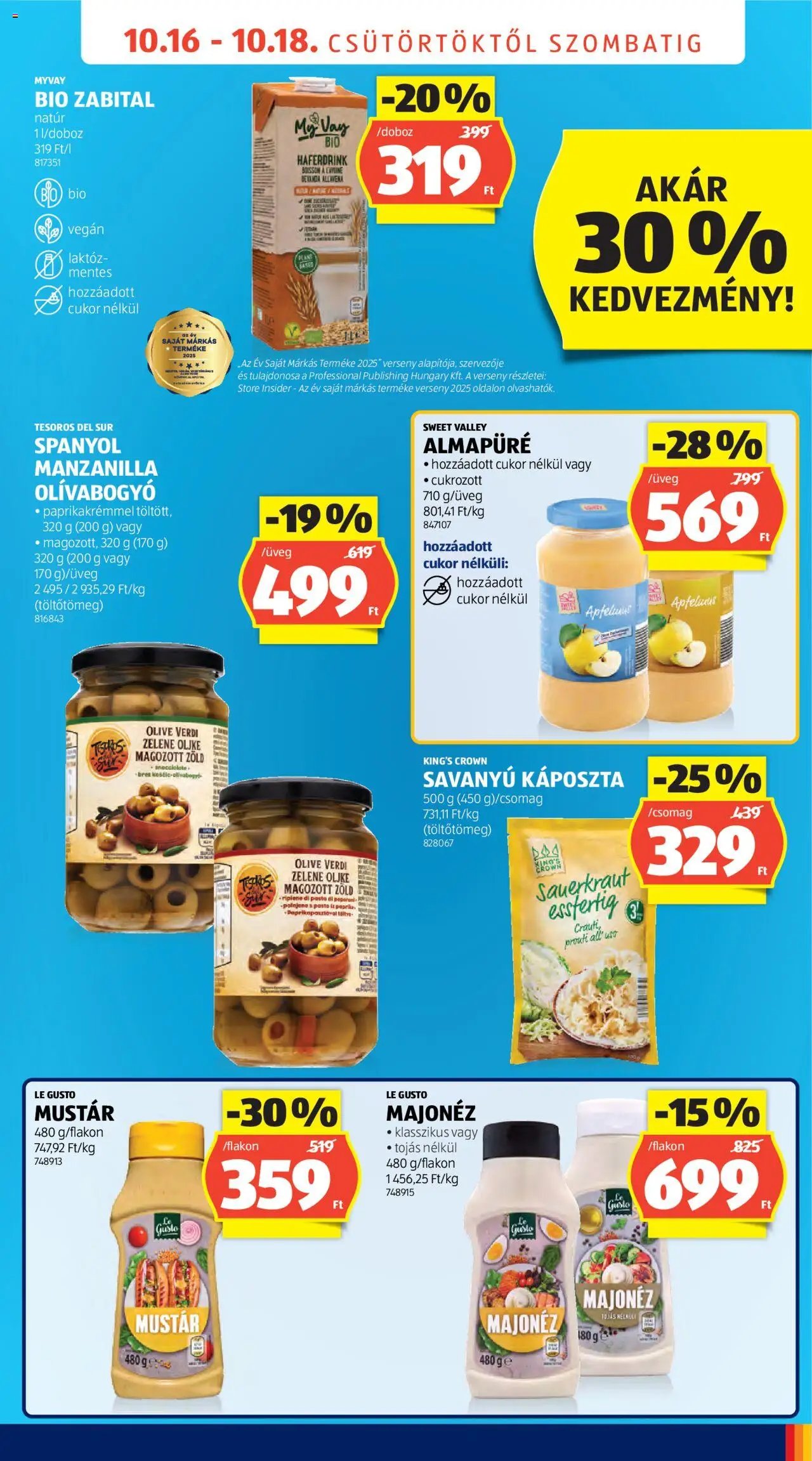 Aldi újság 2025.10.16. Üzletnyitás: Budapest (2025-10-16 - 2025-10-18)