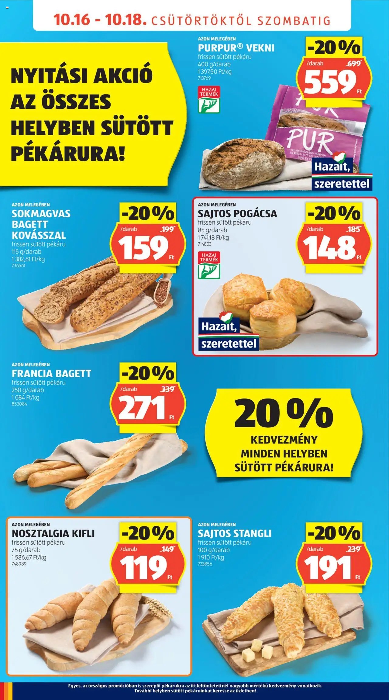 Aldi újság 2025.10.16. Üzletnyitás: Budapest (2025-10-16 - 2025-10-18)
