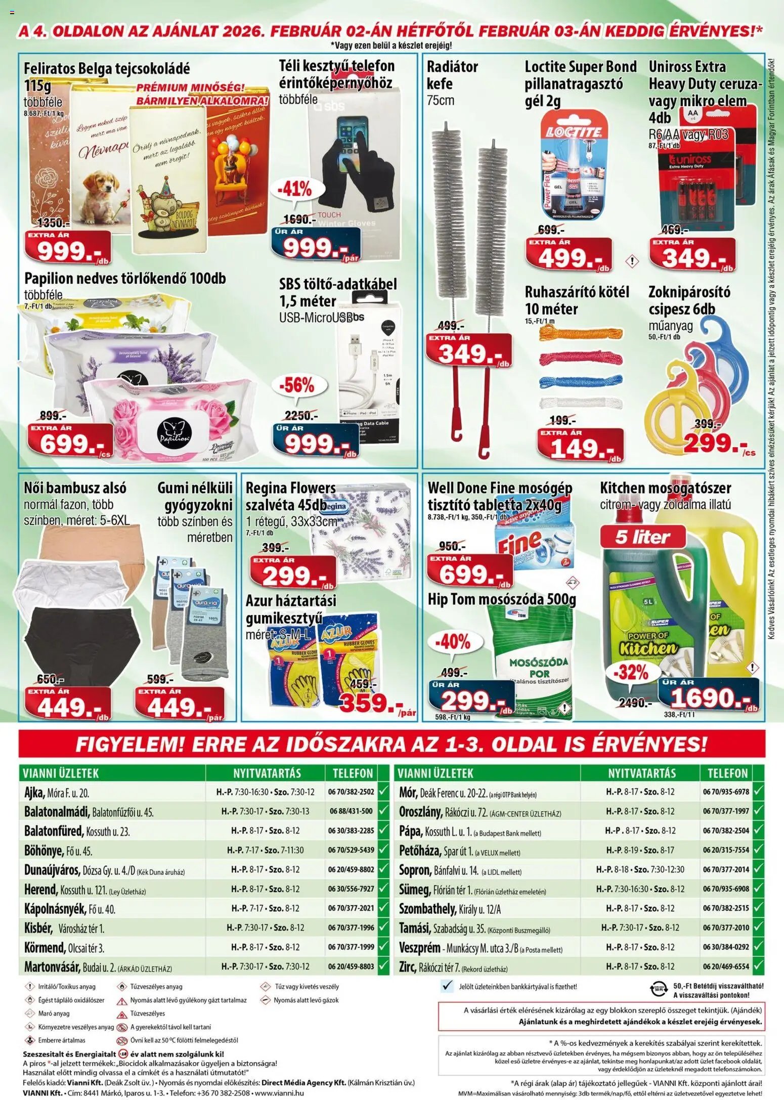 Vianni újság 2026.01.28. Akciós újság Vianni (2026-01-28 - 2026-02-03)