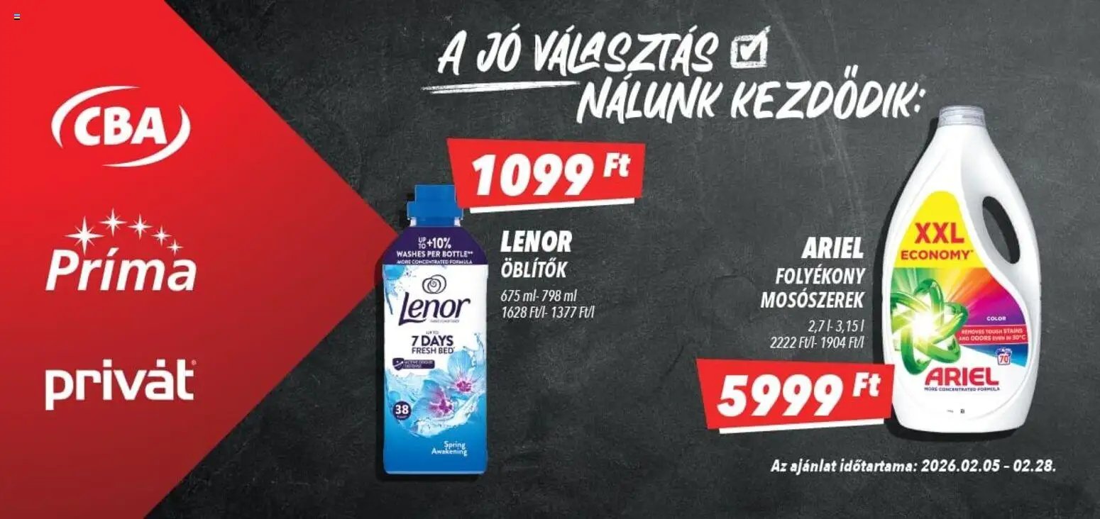 CBA újság 2026.02.05. Aktuális óriásplakátok (2026-02-05 - 2026-02-28)