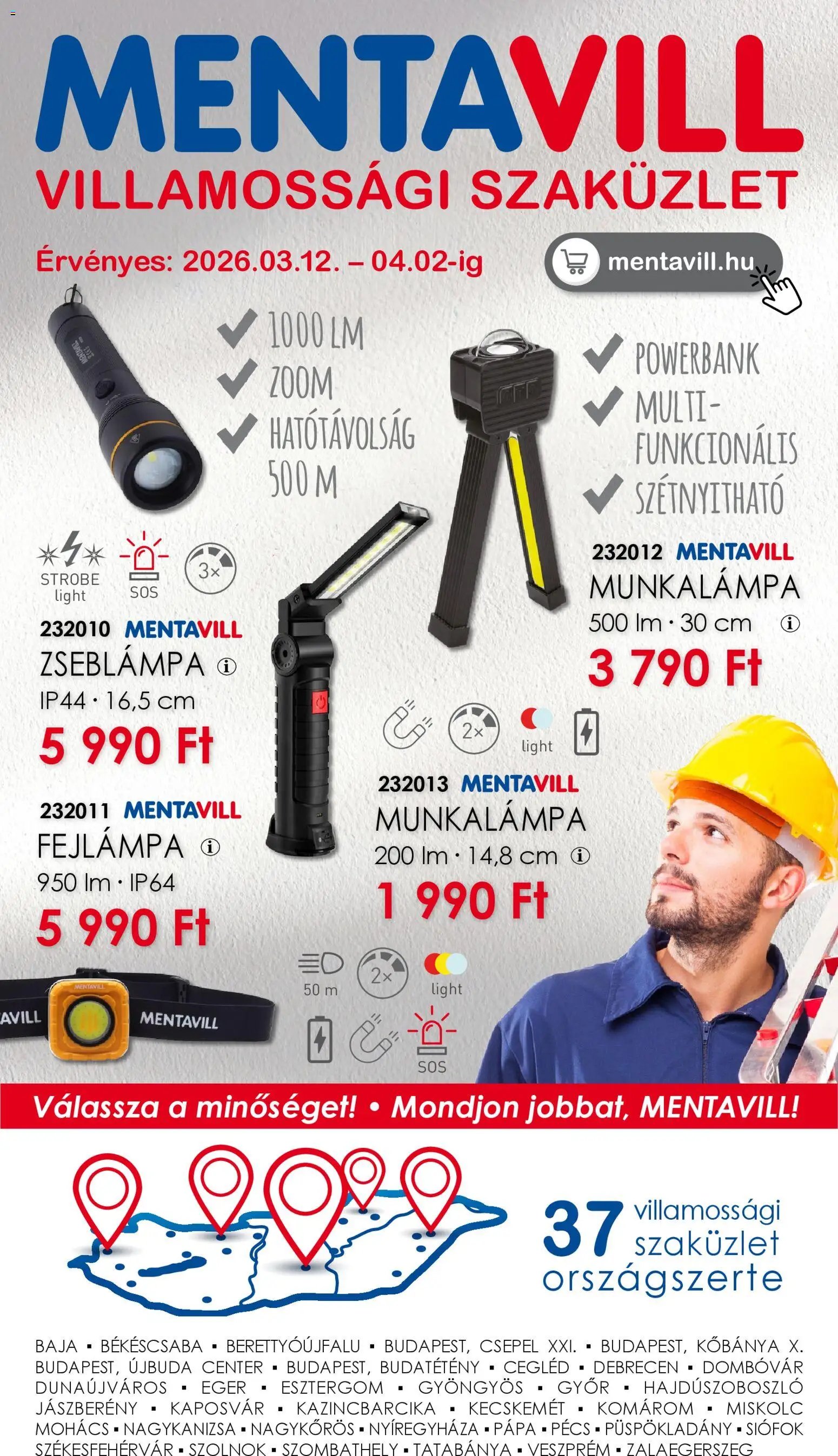 Mentavill újság 2026.03.12. Mentavill akciós újság (2026-03-12 - 2026-04-02)