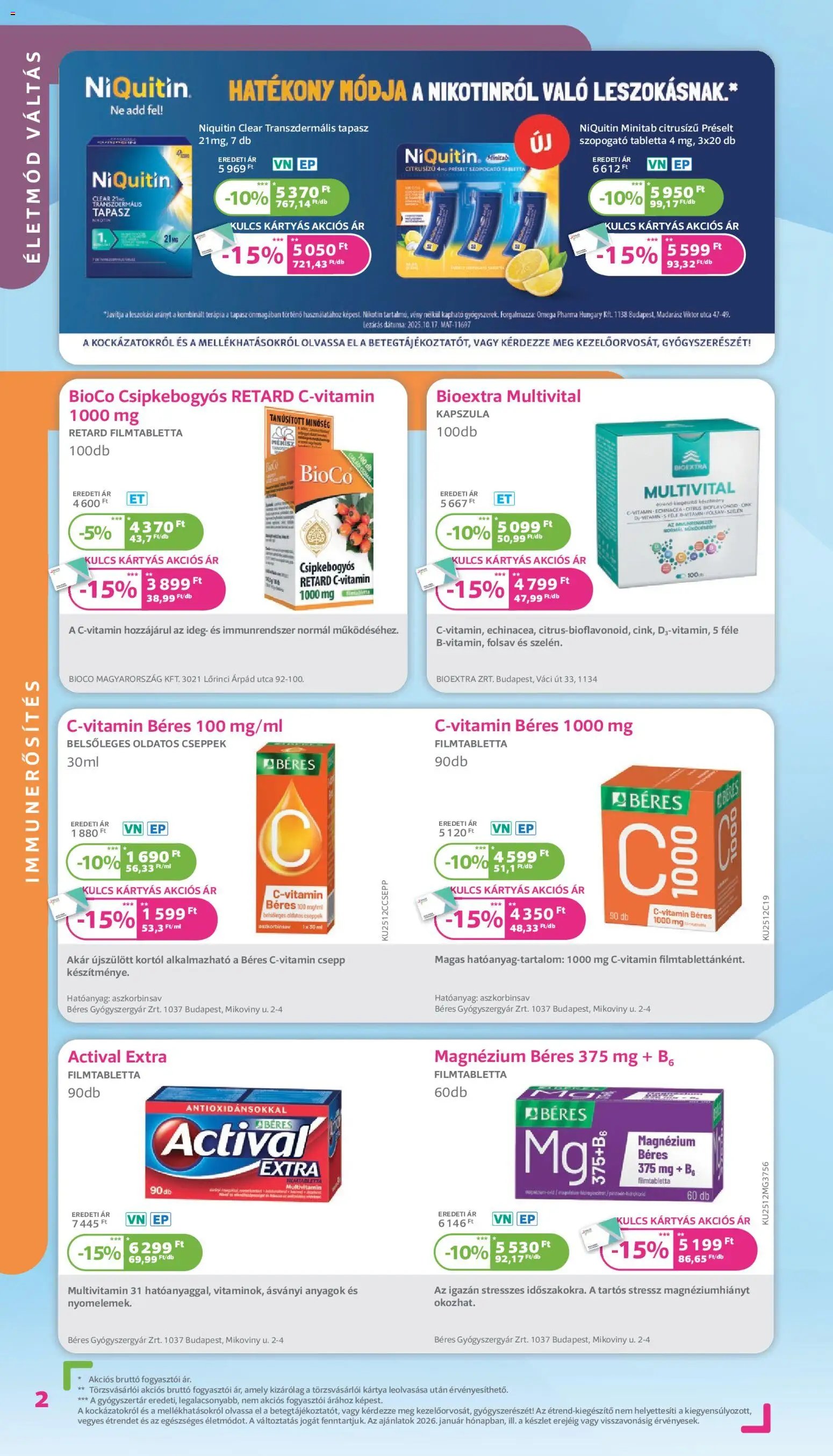 Kulcs Patika újság 2026.01.01. Akciós újság Kulcs Patika (2026-01-01 - 2026-01-31)