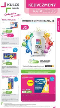 Kulcs Patika újság 2026.01.01. Akciós újság Kulcs Patika (2026-01-01 - 2026-01-31)