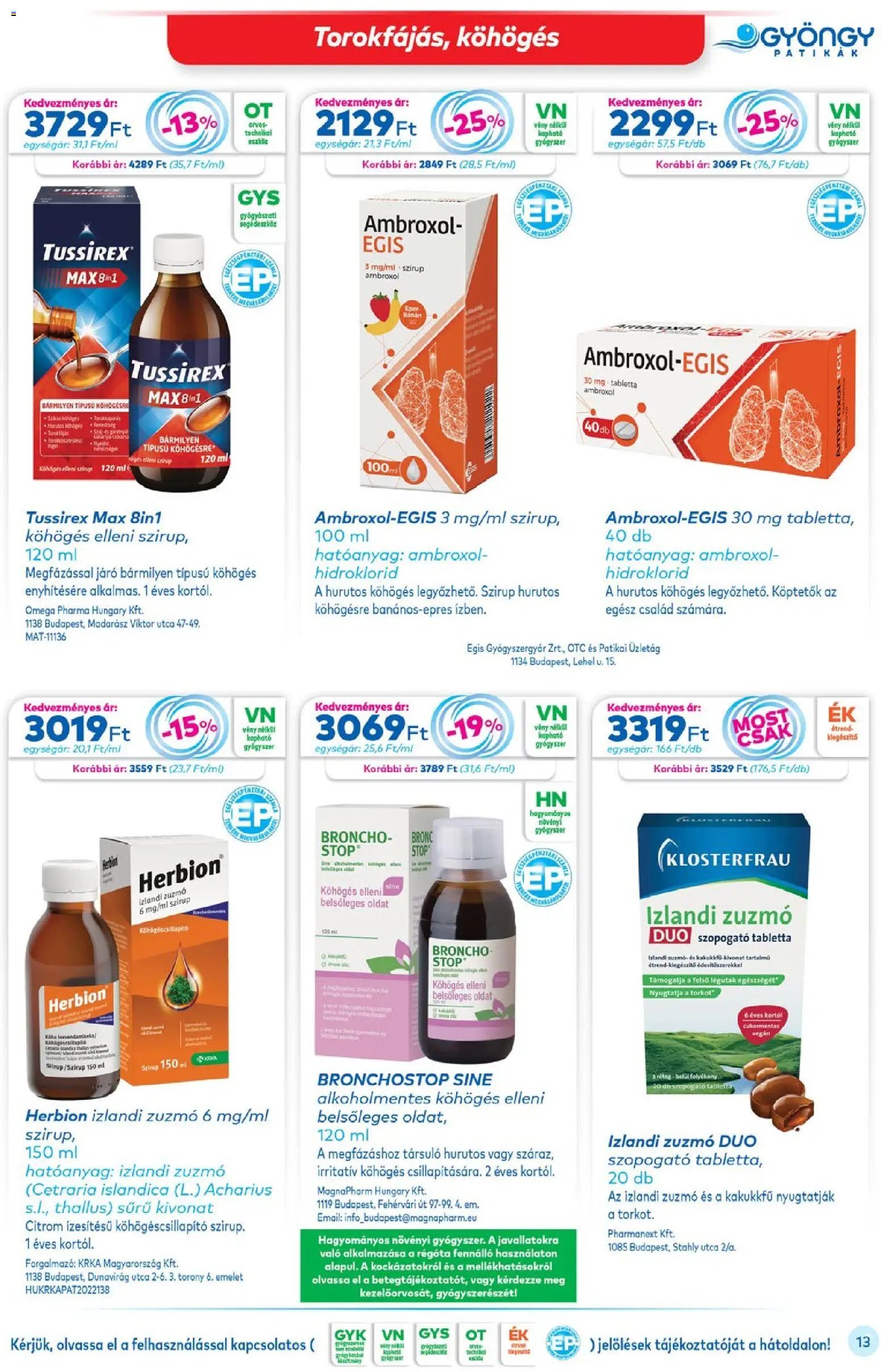 Gyöngy Patikák újság 2026.02.01. Akciós újság Gyöngy Patikák (2026-02-01 - 2026-02-28)