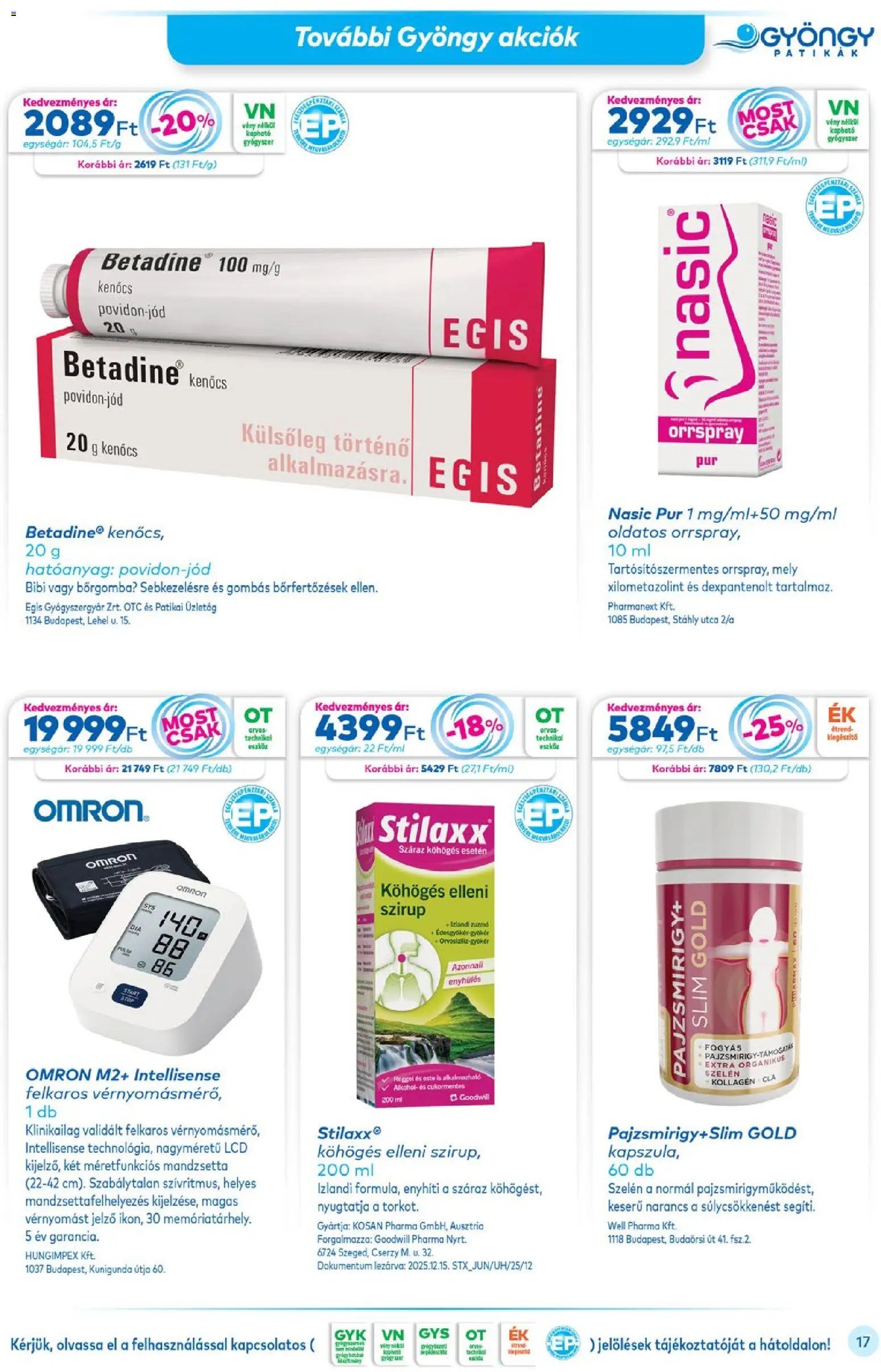 Gyöngy Patikák újság 2026.02.01. Akciós újság Gyöngy Patikák (2026-02-01 - 2026-02-28)