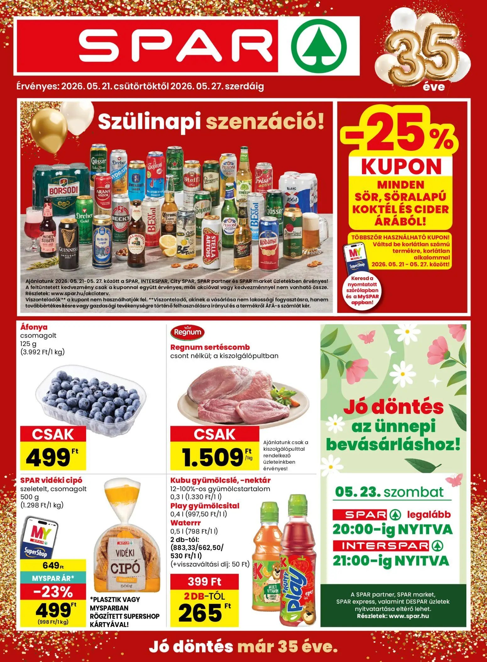 Spar újság 2026.05.21. Spar akciós újság (2026-05-21 - 2026-05-27)