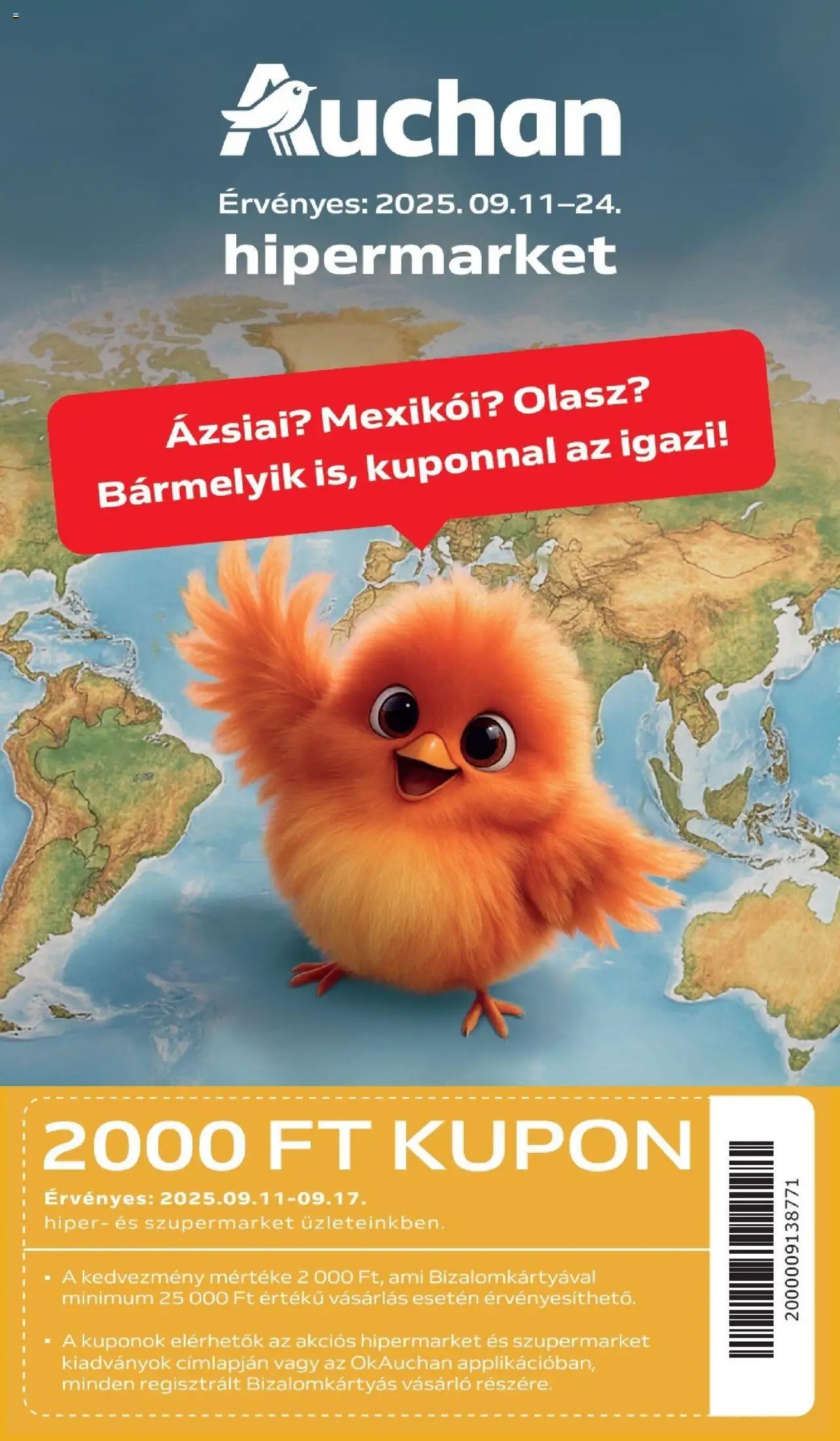 Auchan újság 2025.09.11. Hipermarket nemzetközi konyha ajánlataink (2025-09-11 - 2025-09-24)