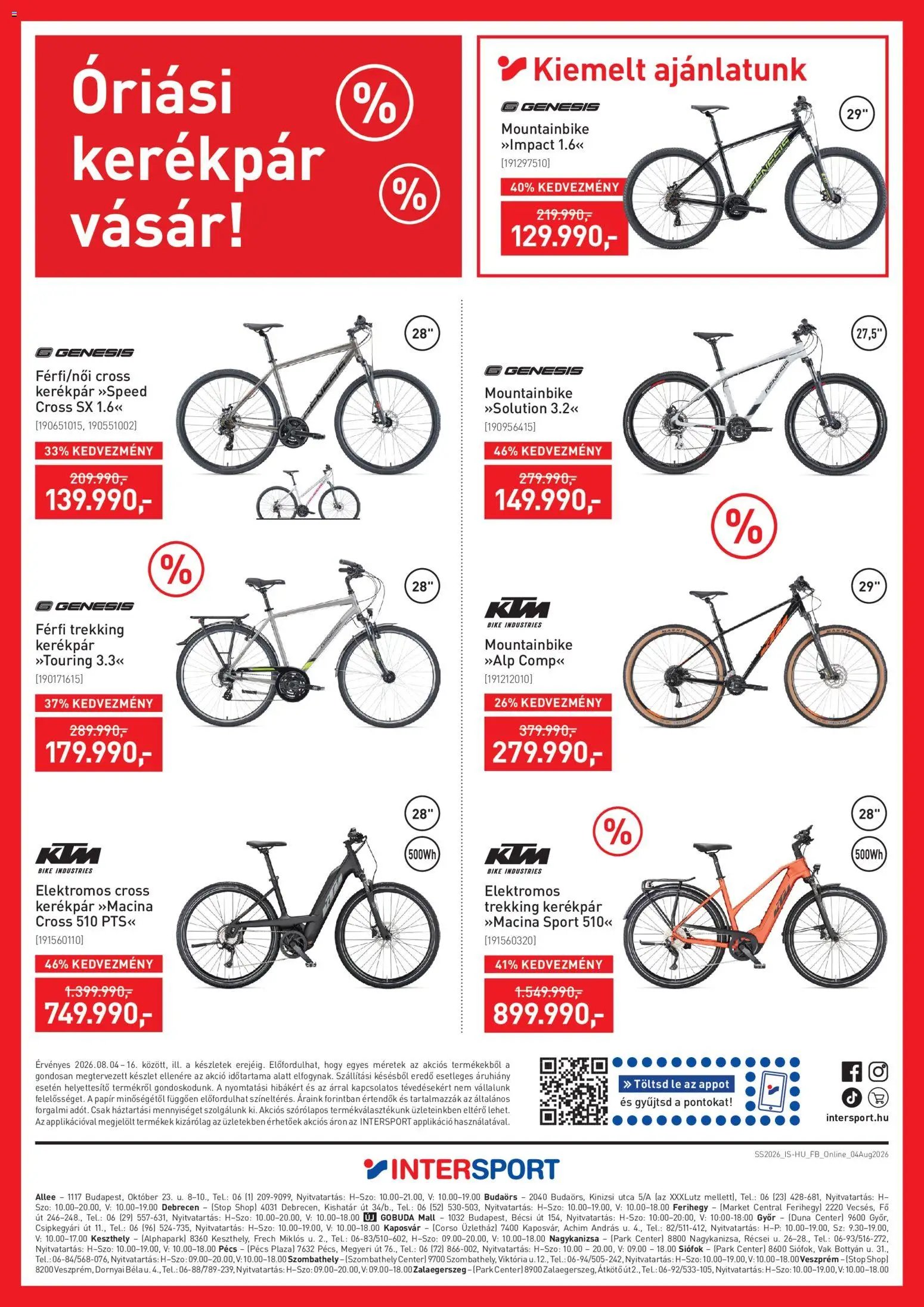 Intersport újság 2026.08.04. Intersport akciós újság