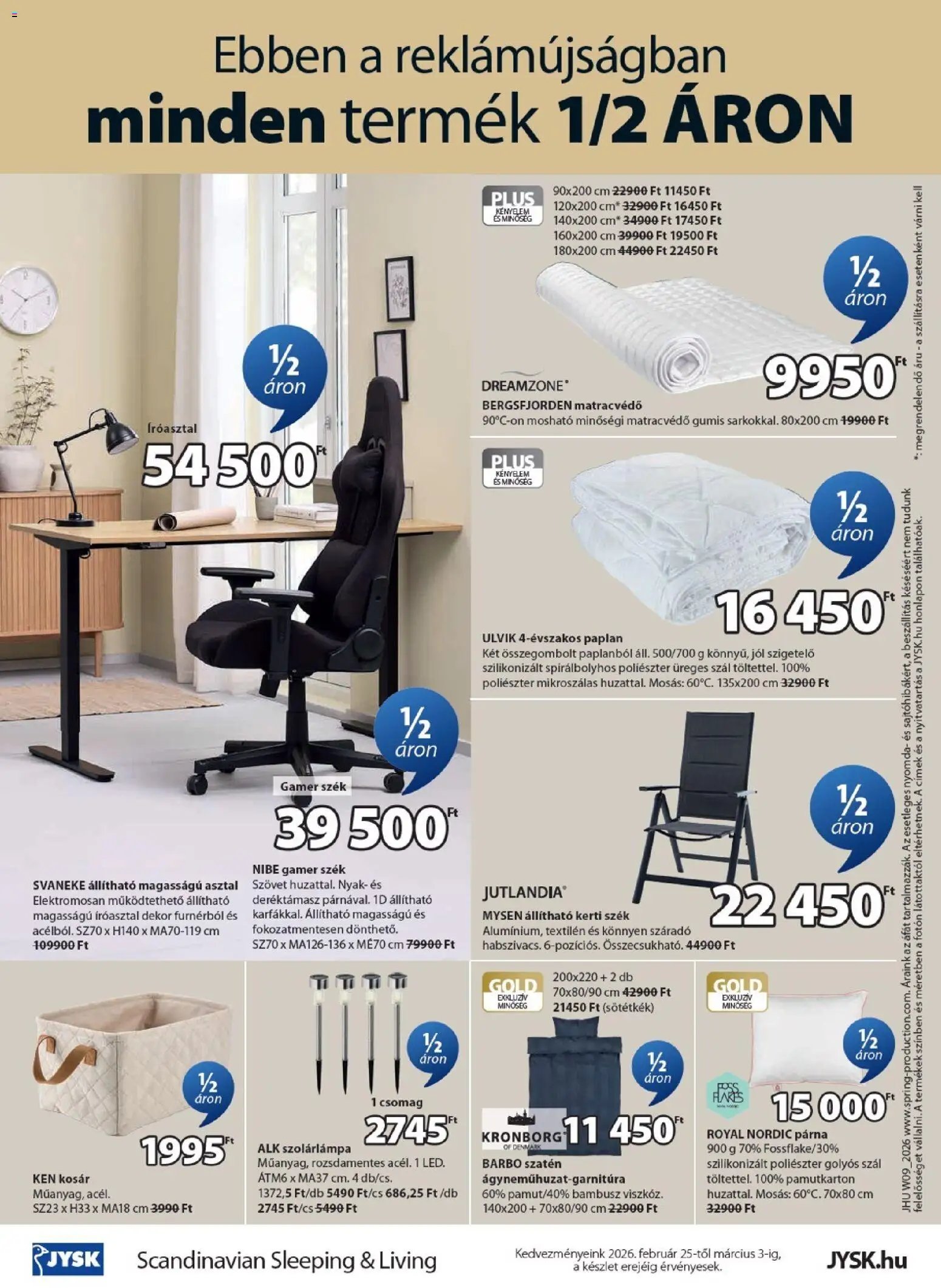 JYSK újság 2026.02.25. Aktuális ajánlatok (2026-02-25 - 2026-03-03)
