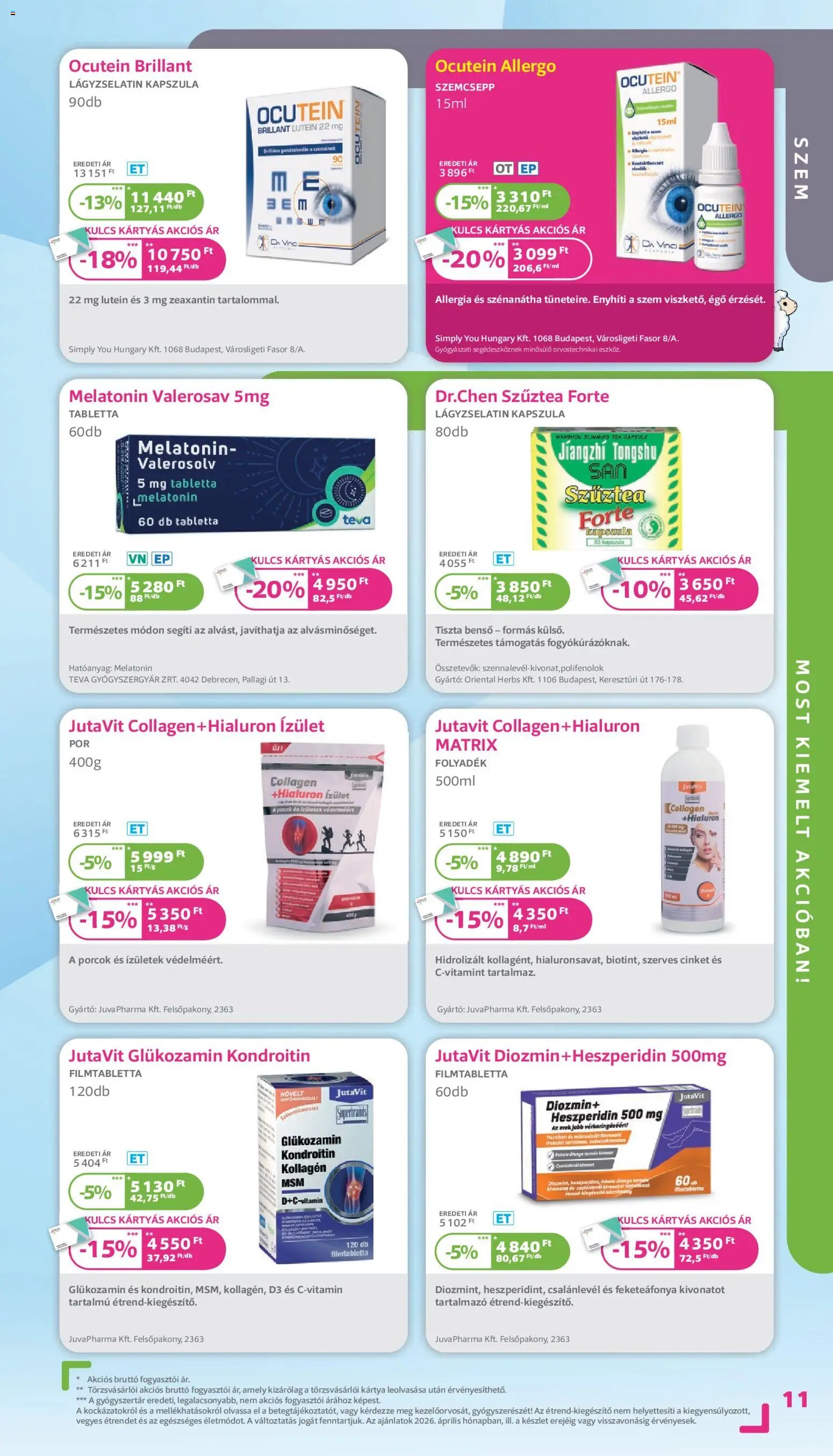 Kulcs Patika újság 2026.04.01. Kulcs Patika akciós újság (2026-04-01 - 2026-04-30)