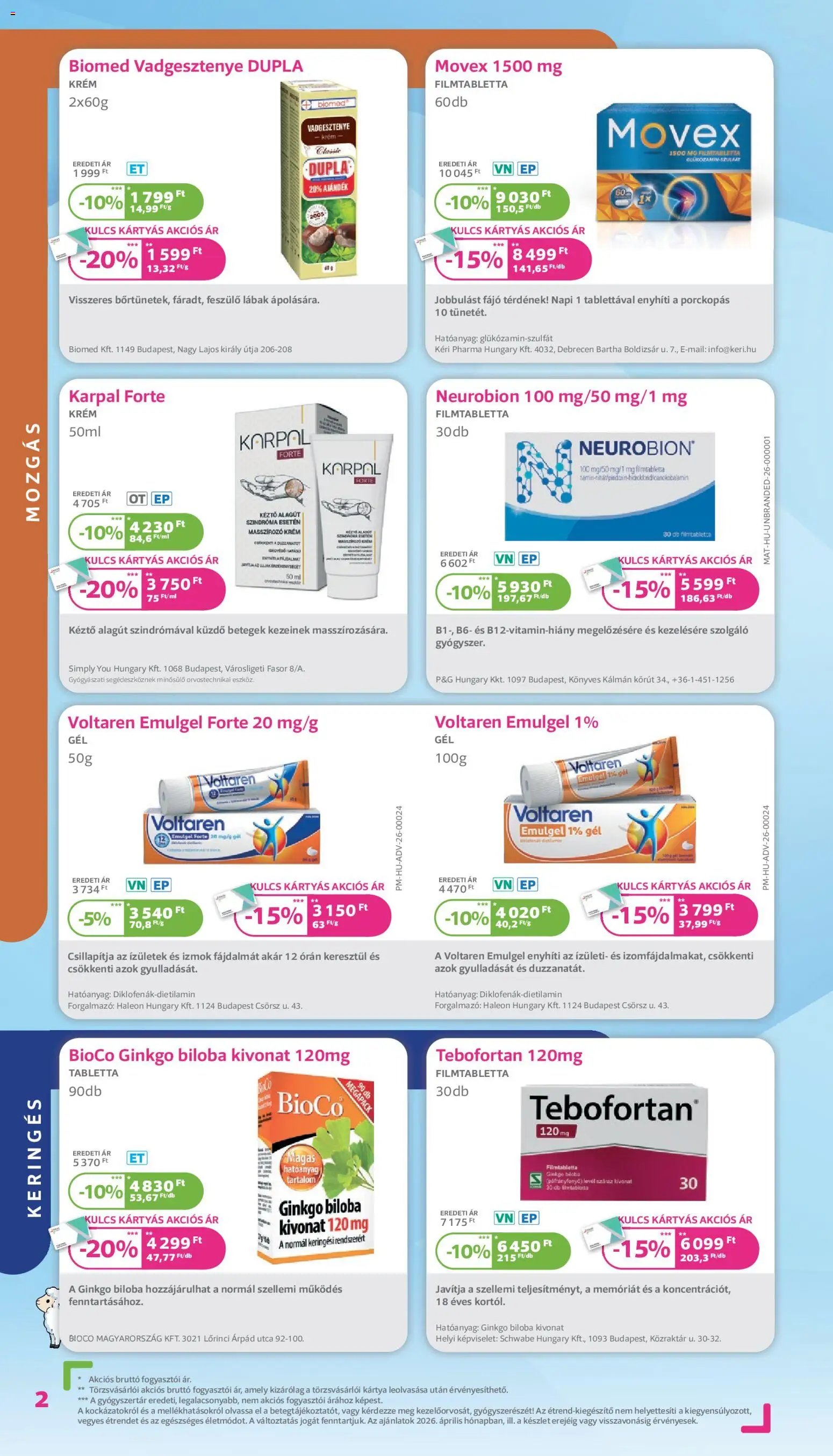 Kulcs Patika újság 2026.04.01. Kulcs Patika akciós újság (2026-04-01 - 2026-04-30)