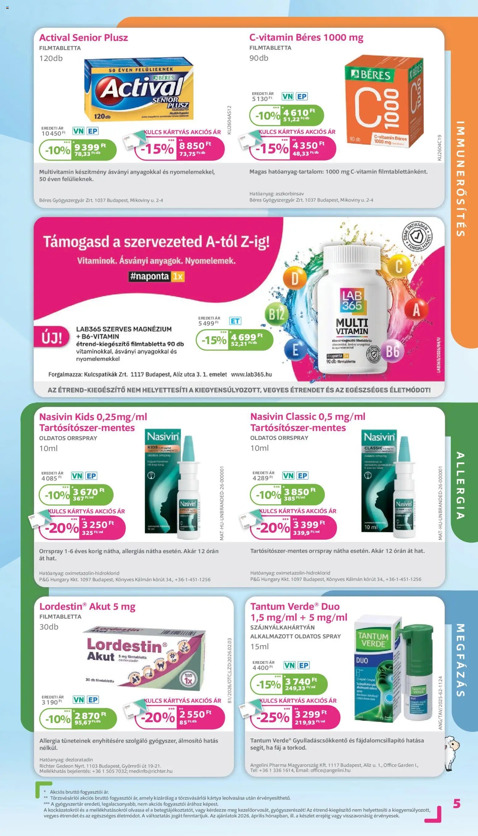 Kulcs Patika újság 2026.04.01. Kulcs Patika akciós újság (2026-04-01 - 2026-04-30)