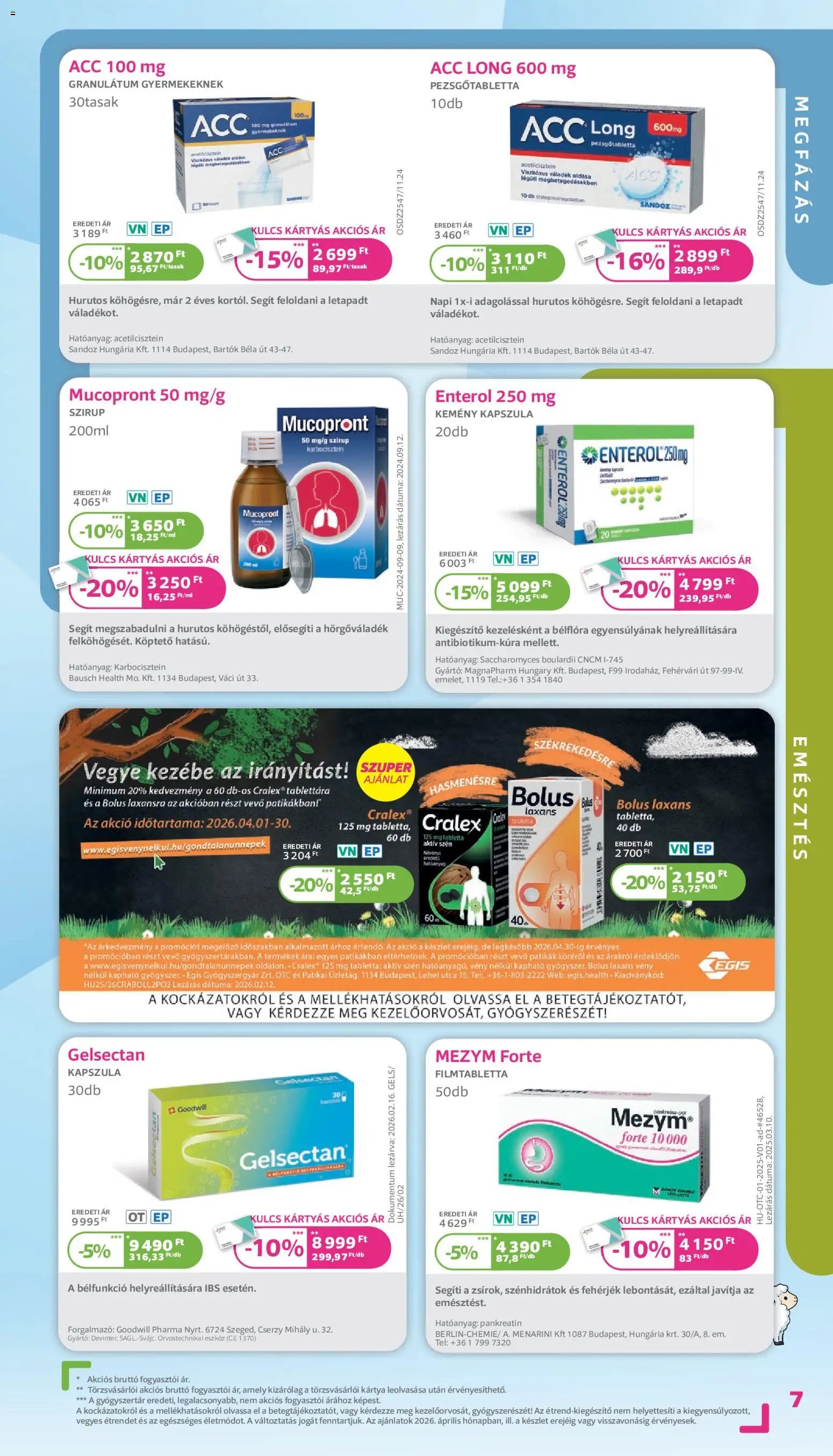 Kulcs Patika újság 2026.04.01. Kulcs Patika akciós újság (2026-04-01 - 2026-04-30)