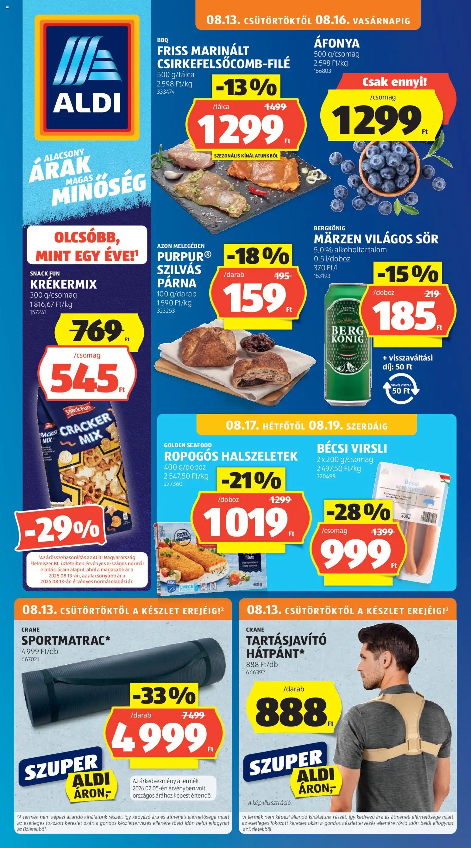 Aldi újság 2026.08.13. Aldi akciós újság