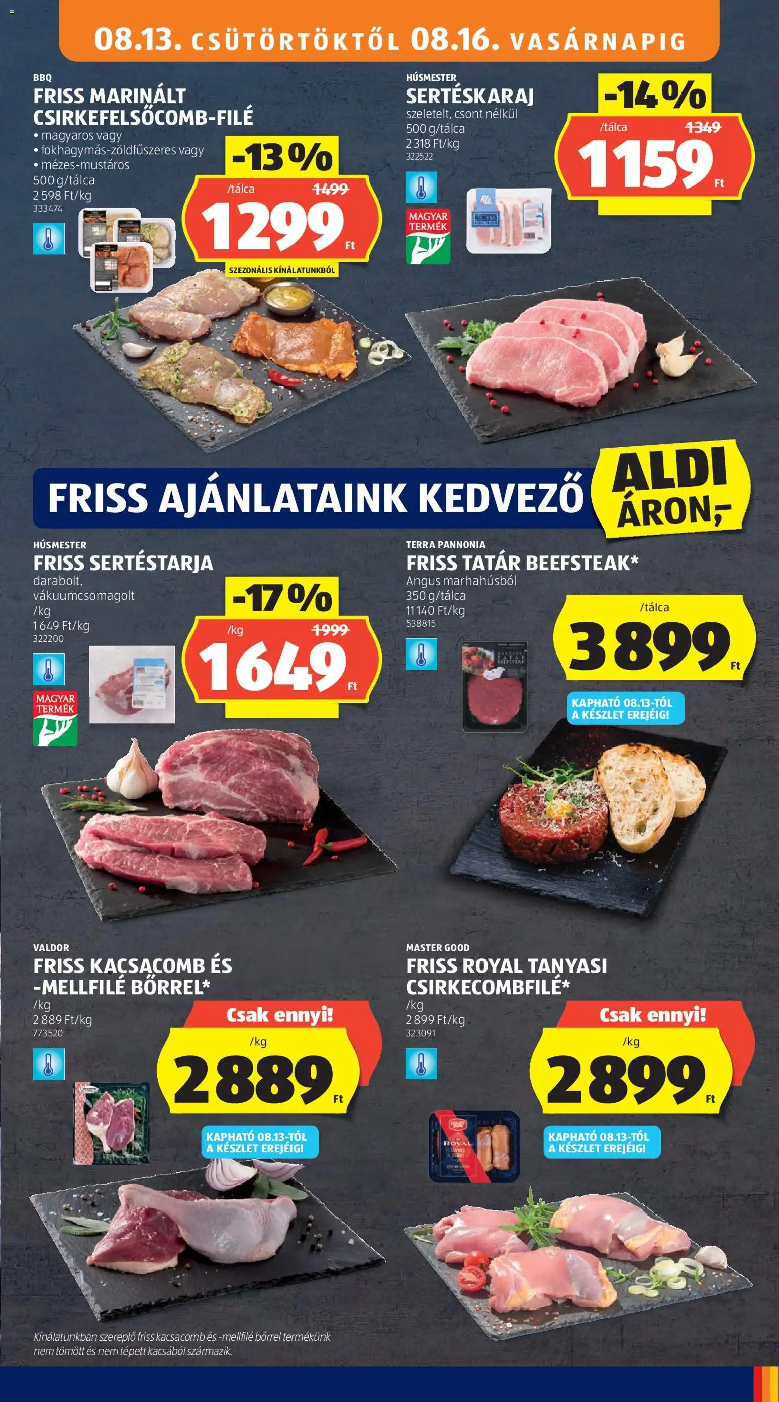 Aldi újság 2026.08.13. Aldi akciós újság