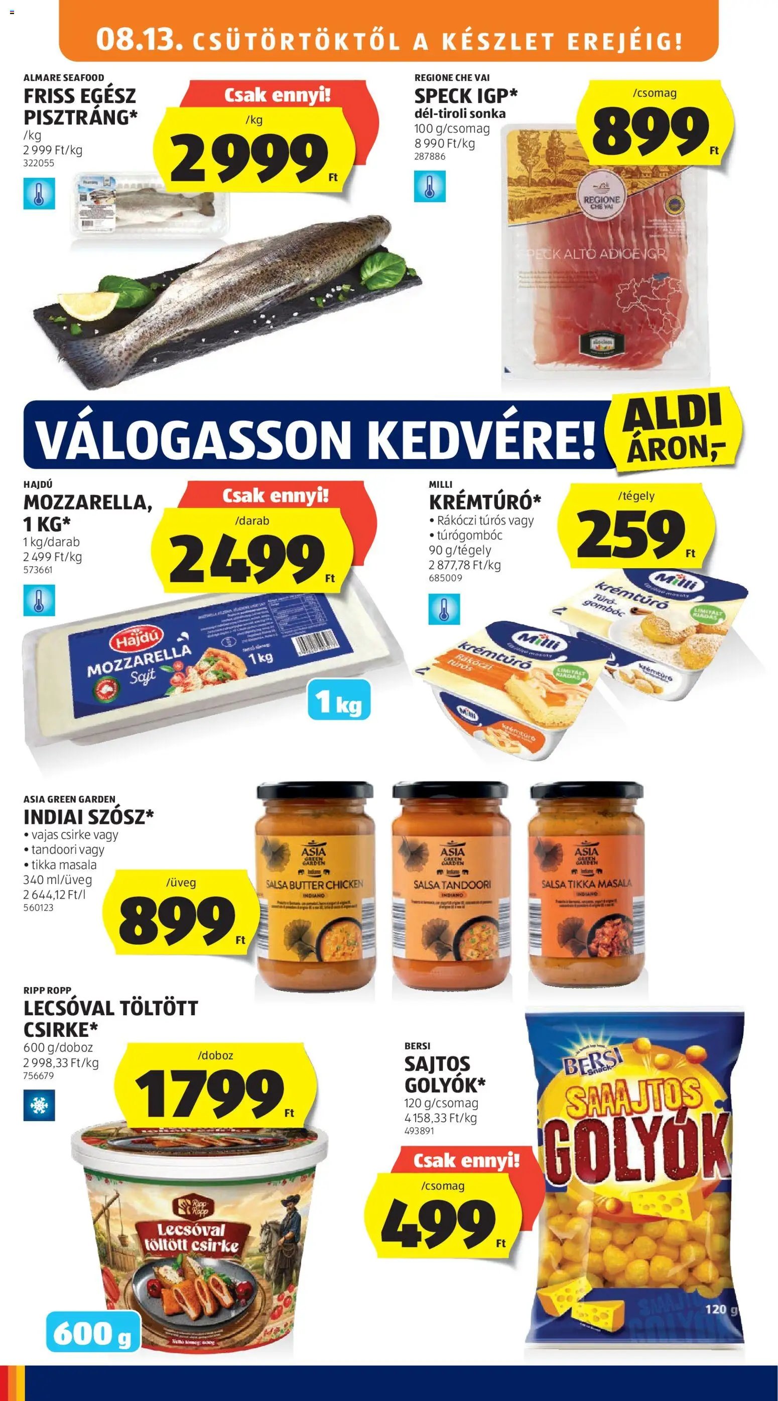 Aldi újság 2026.08.13. Aldi akciós újság