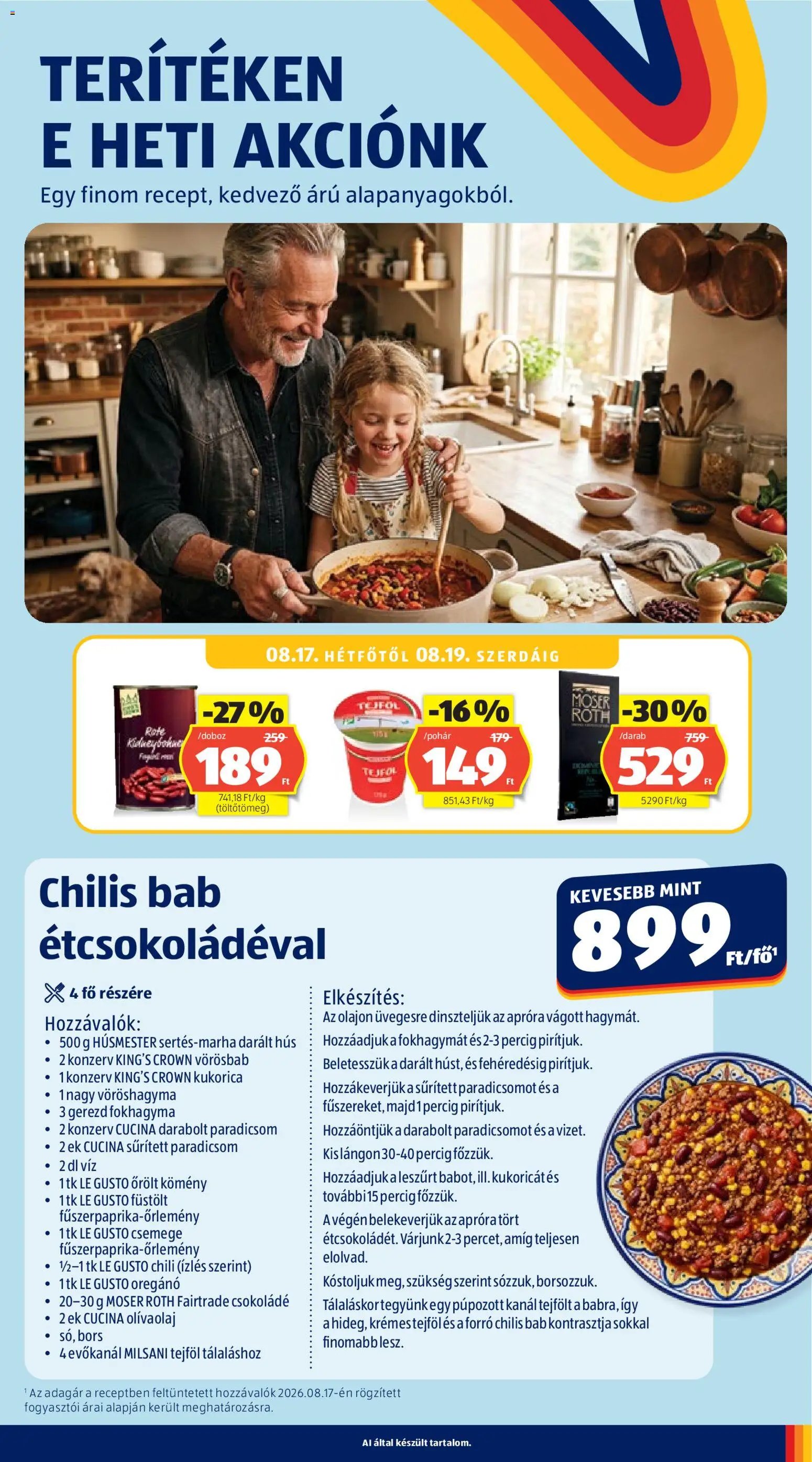 Aldi újság 2026.08.13. Aldi akciós újság