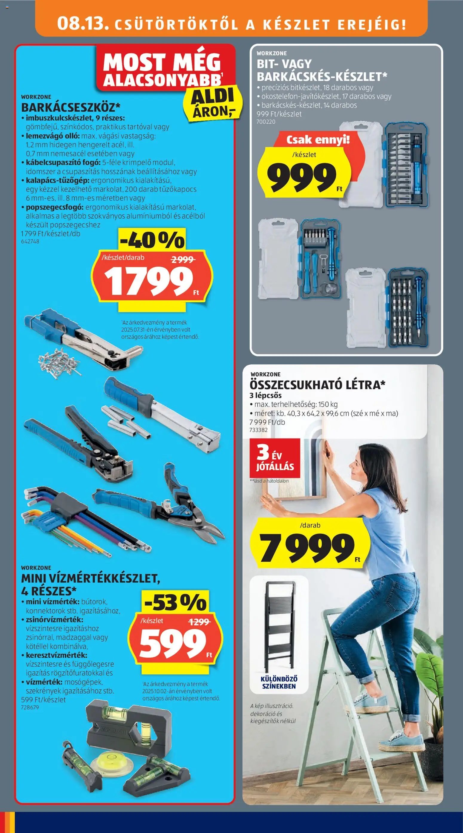 Aldi újság 2026.08.13. Aldi akciós újság