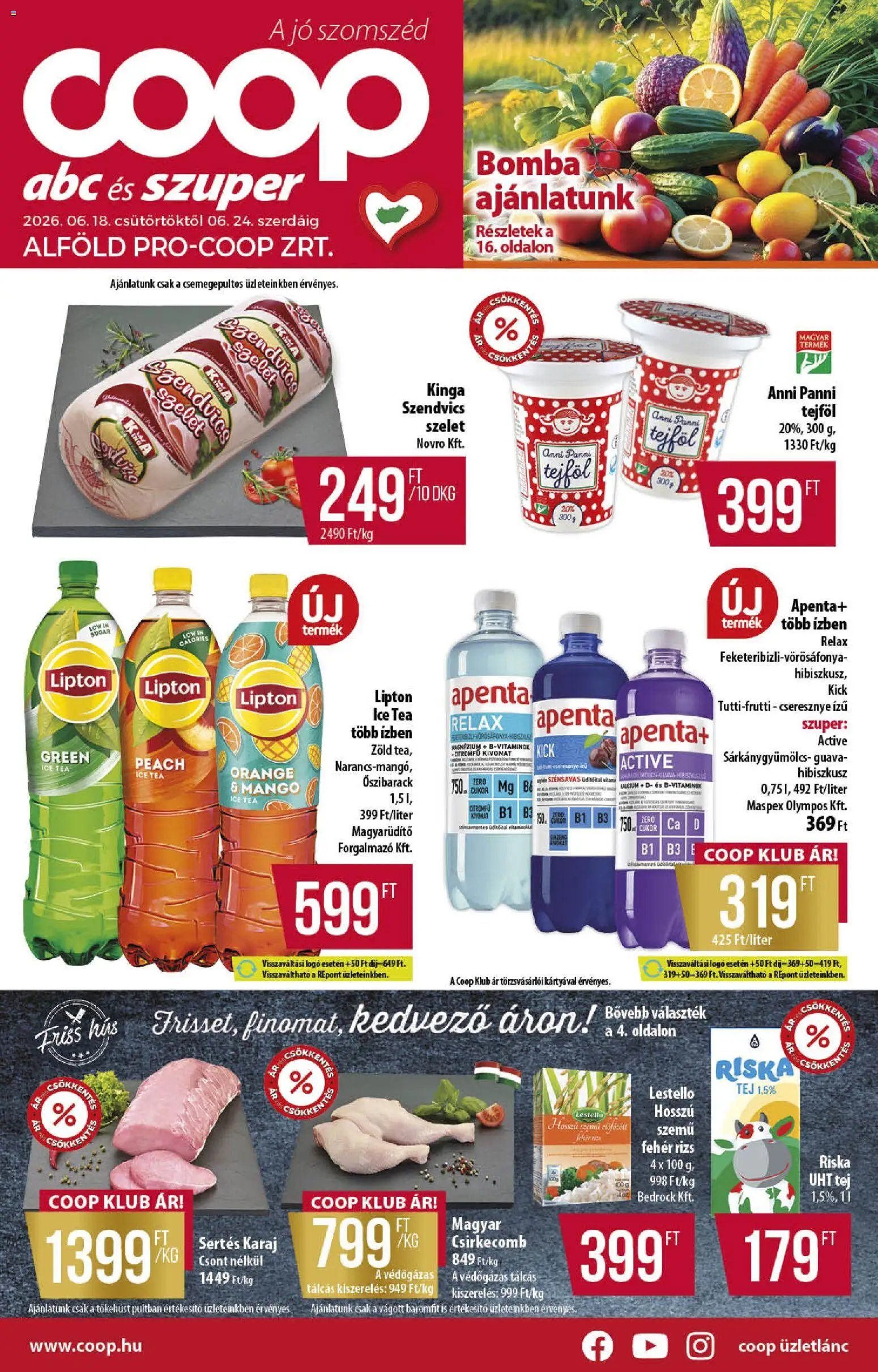 COOP újság 2026.06.18. COOP - Abc & szuper / Alföld Pro-Coop Zrt.