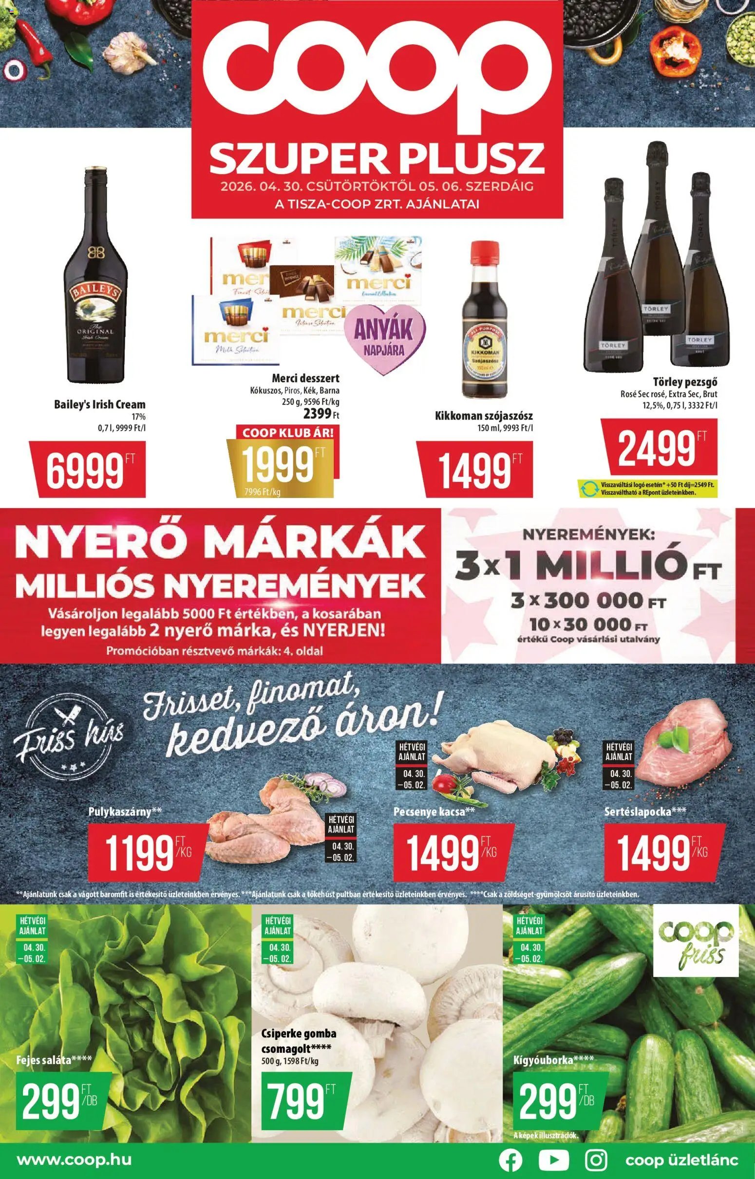 COOP újság 2026.04.30. COOP - Szuper Plusz / Tisza (2026-04-30 - 2026-05-06)