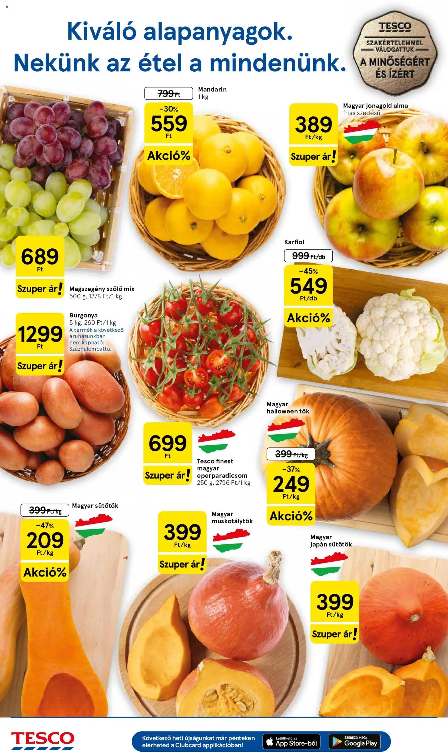Tesco akciós ujság 2026.10.15. 🎃 HALLOWEEN 🧡