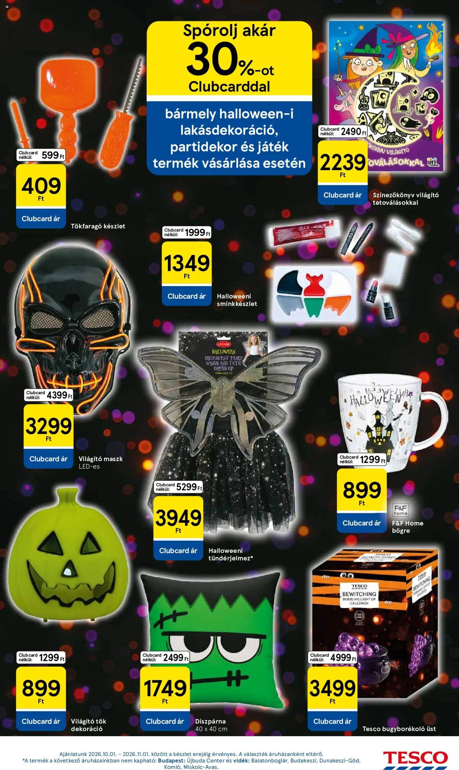 Tesco akciós ujság 2026.10.15. 🎃 HALLOWEEN 🧡