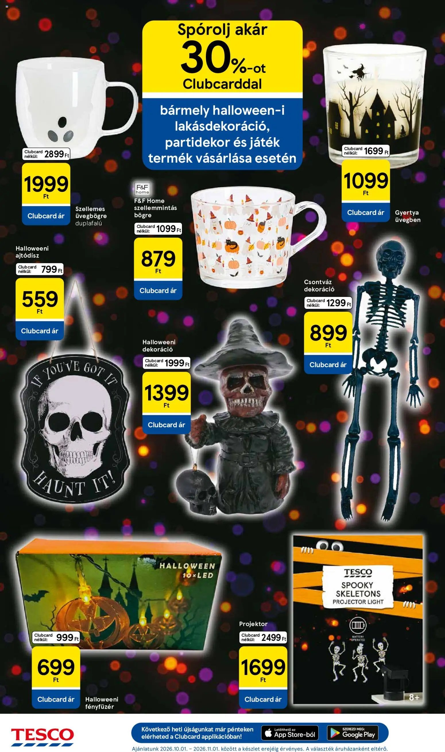 Tesco akciós ujság 2026.10.15. 🎃 HALLOWEEN 🧡