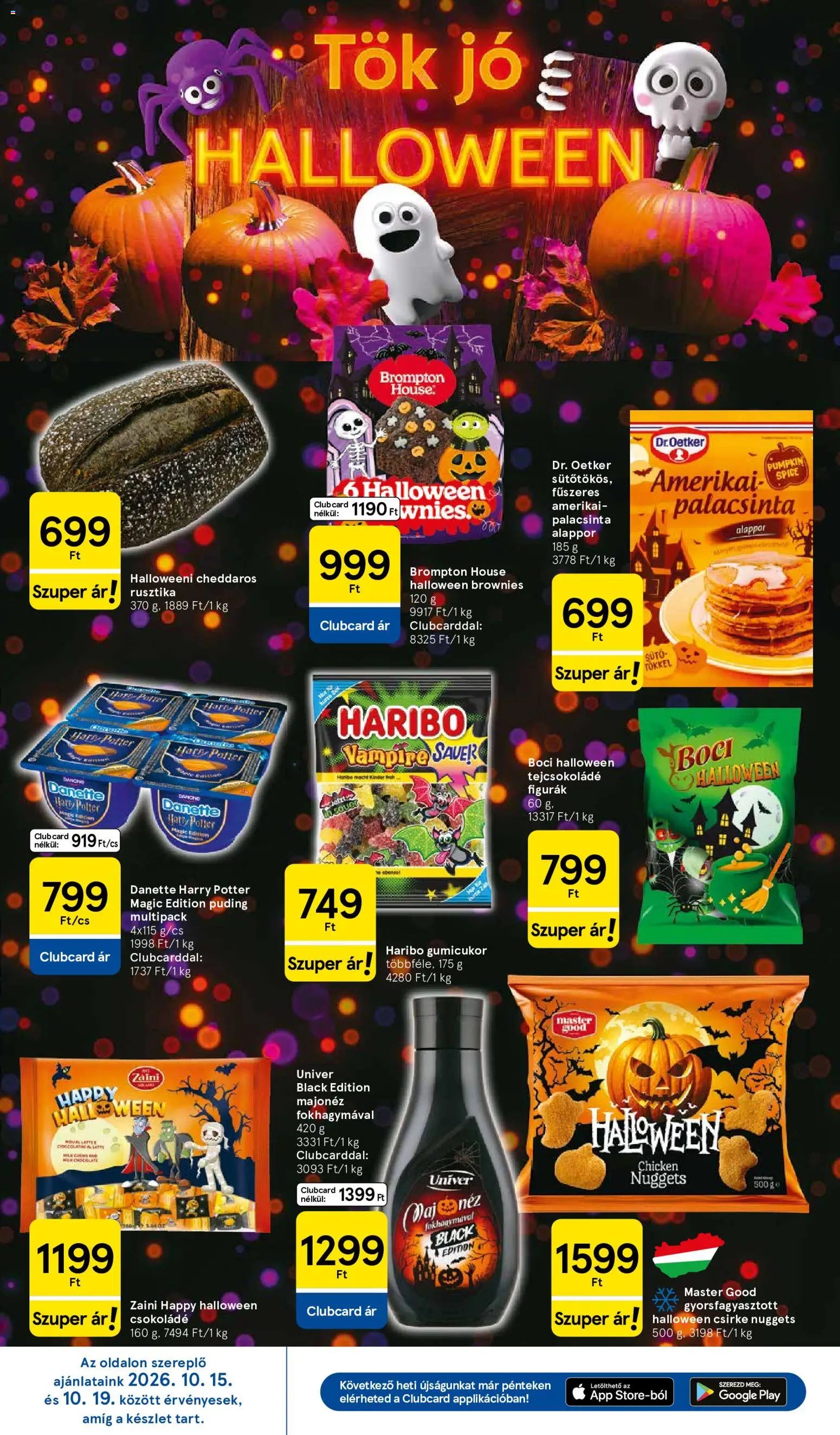 Tesco akciós ujság 2026.10.15. 🎃 HALLOWEEN 🧡