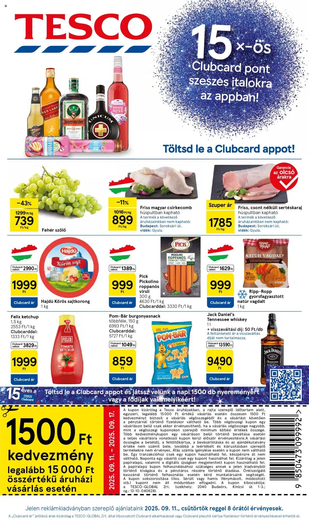 Tesco újság 2025.09.11. Akciós újság Tesco (2025-09-11 - 2025-09-17)