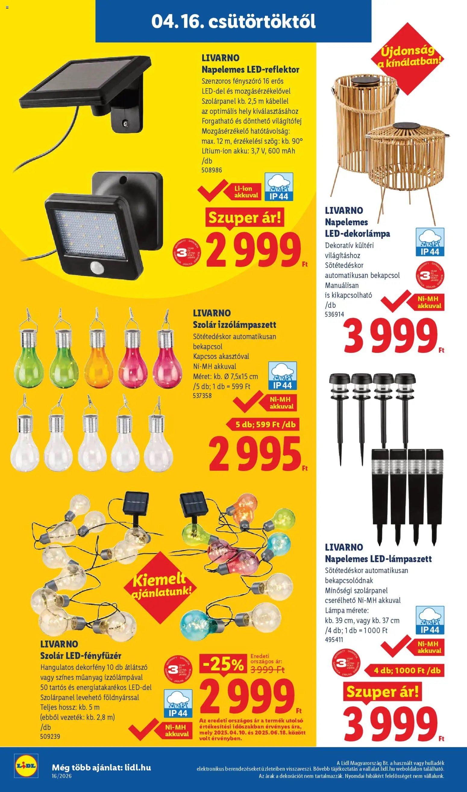 Lidl újság 2026.04.16. Lidl akciós újság (2026-04-16 - 2026-04-22)