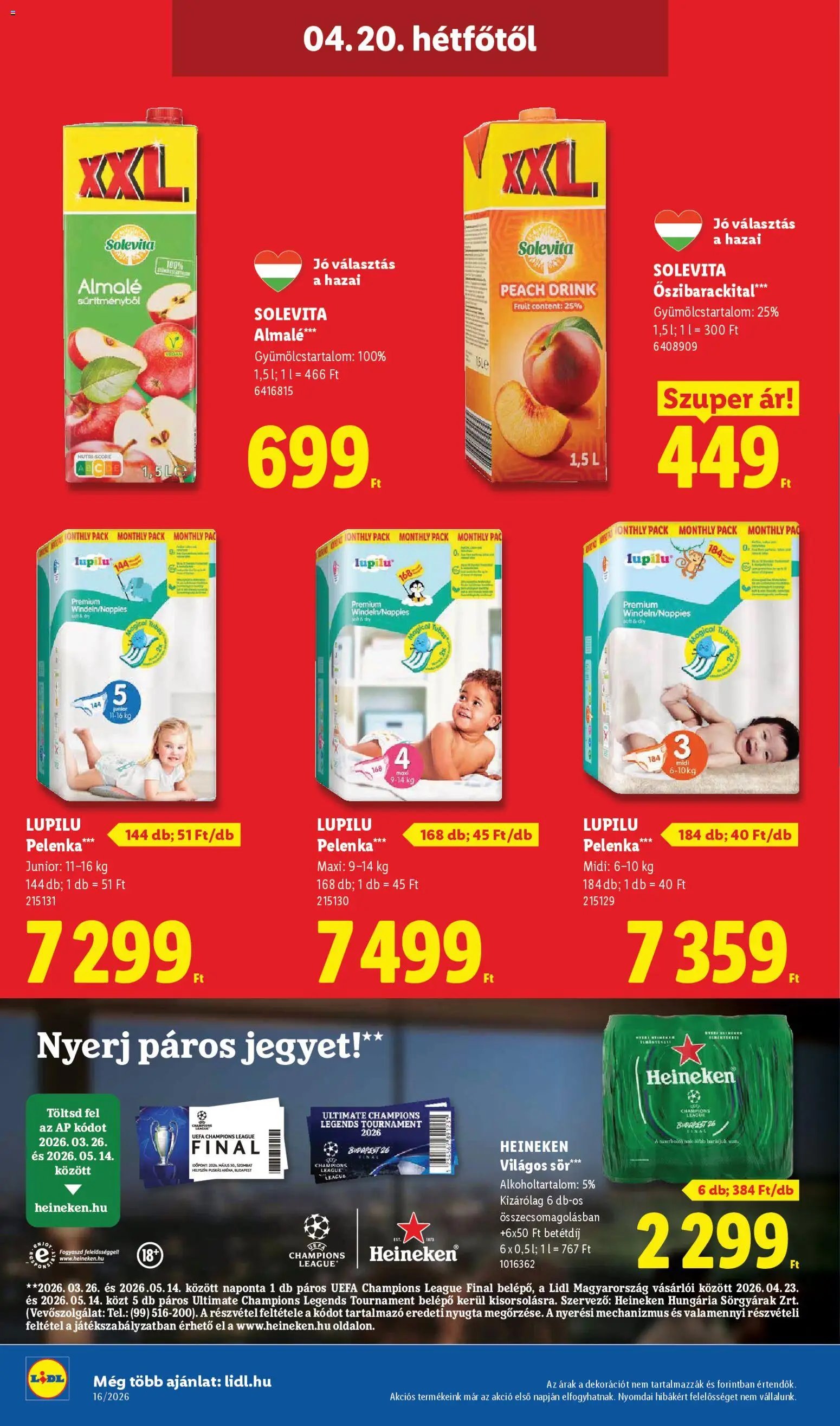 Lidl újság 2026.04.16. Lidl akciós újság (2026-04-16 - 2026-04-22)