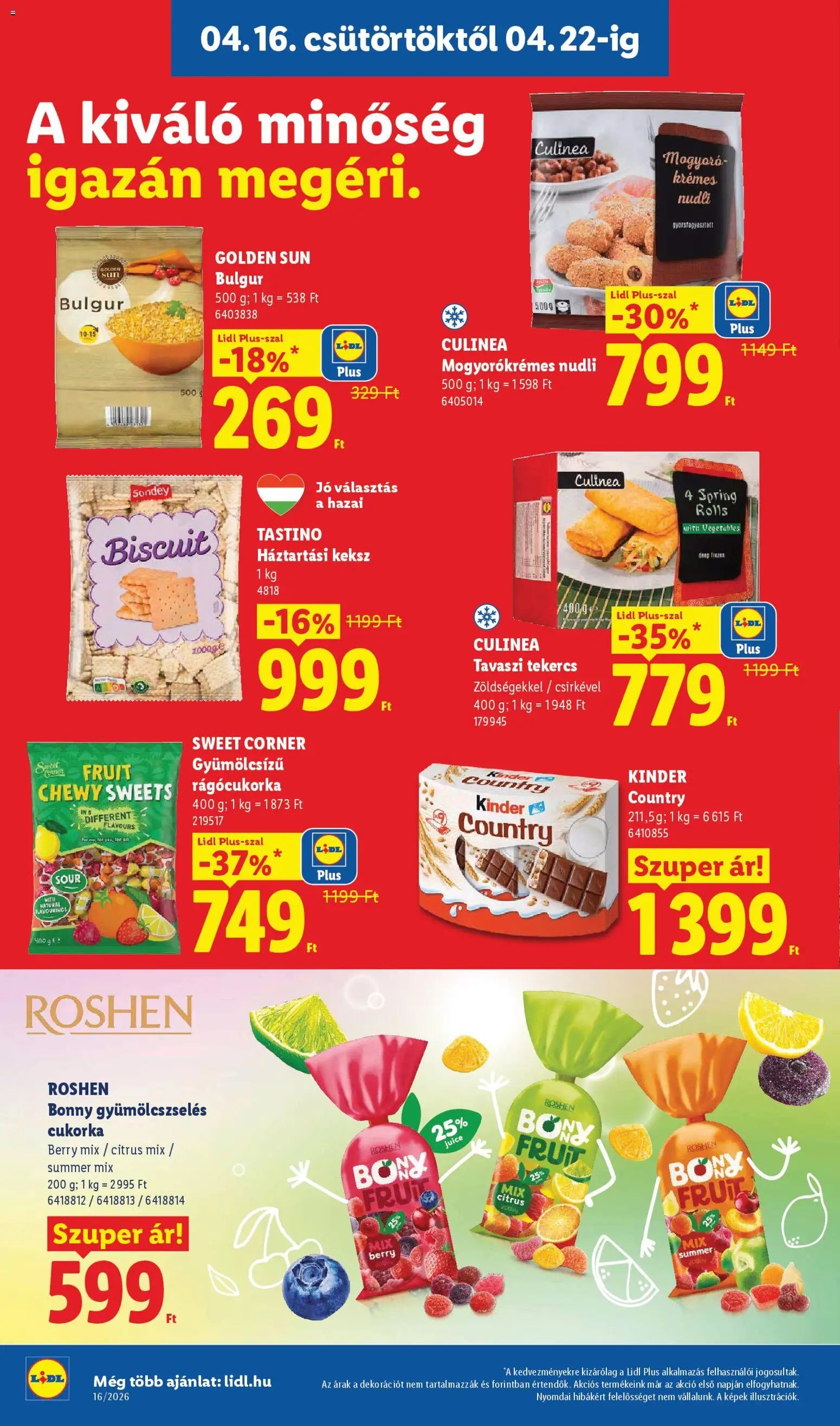 Lidl újság 2026.04.16. Lidl akciós újság (2026-04-16 - 2026-04-22)