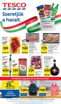 Tesco újság 2026.08.18. Tesco aktuális akciós újság