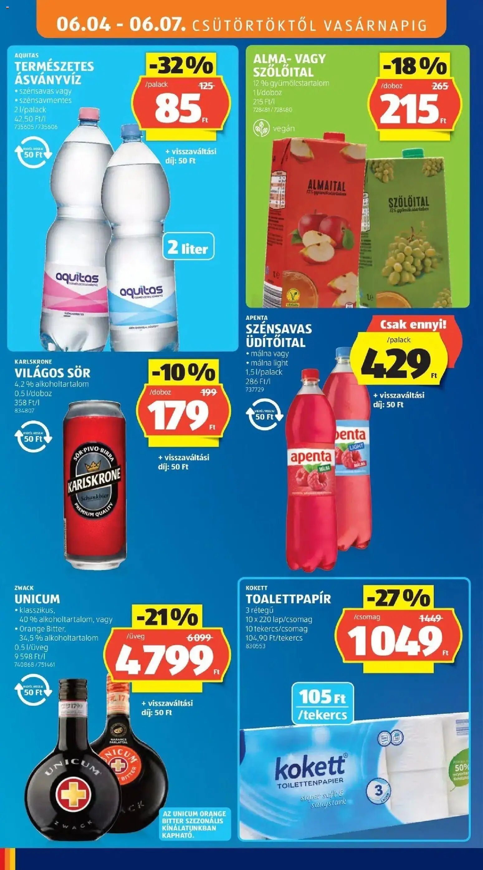 Aldi újság 2026.06.04. Aldi akciós újság Hatvan