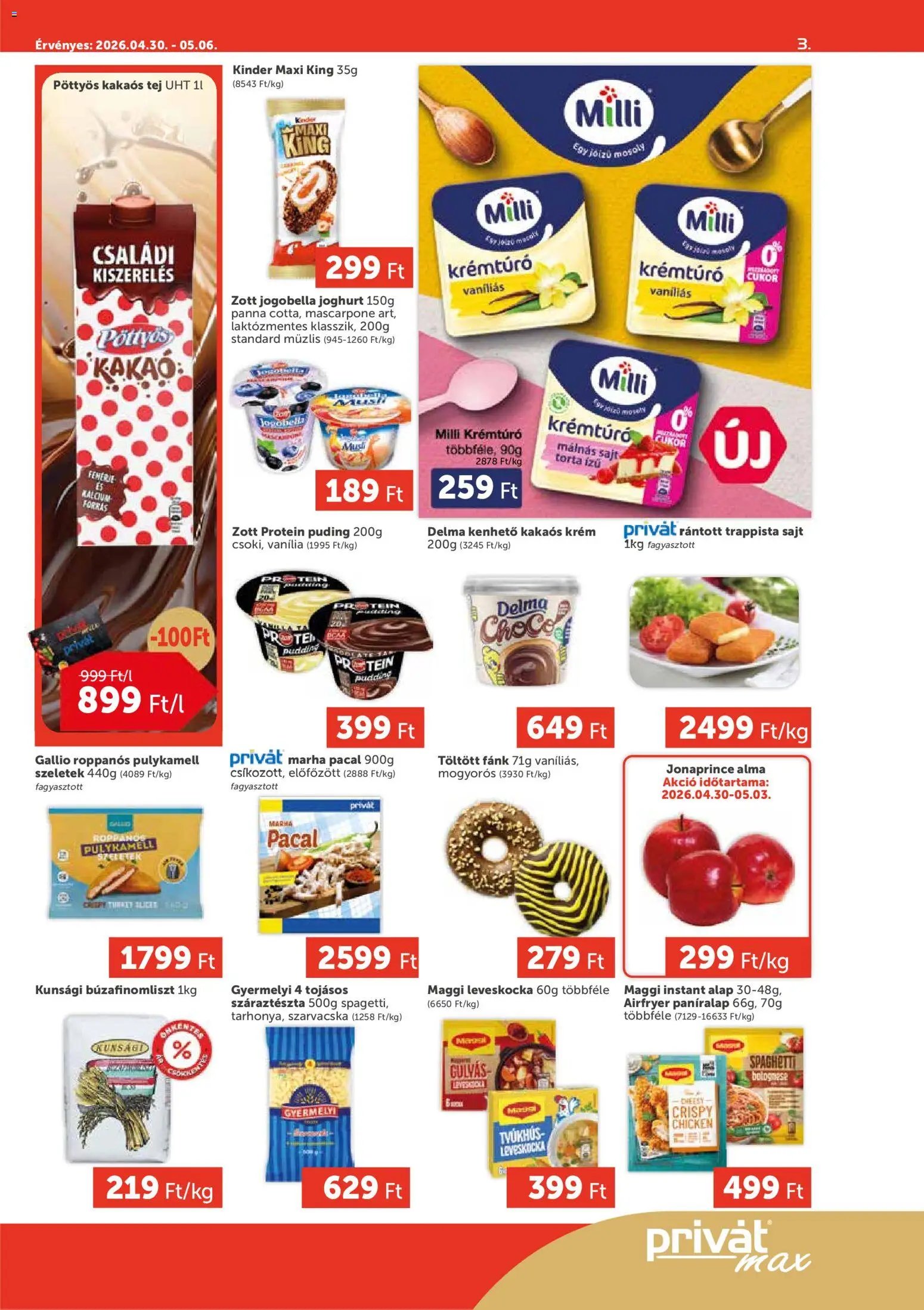 PRIVÁT újság 2026.04.30. PRIVÁT Aktuális szórólap MAX (2026-04-30 - 2026-05-06)