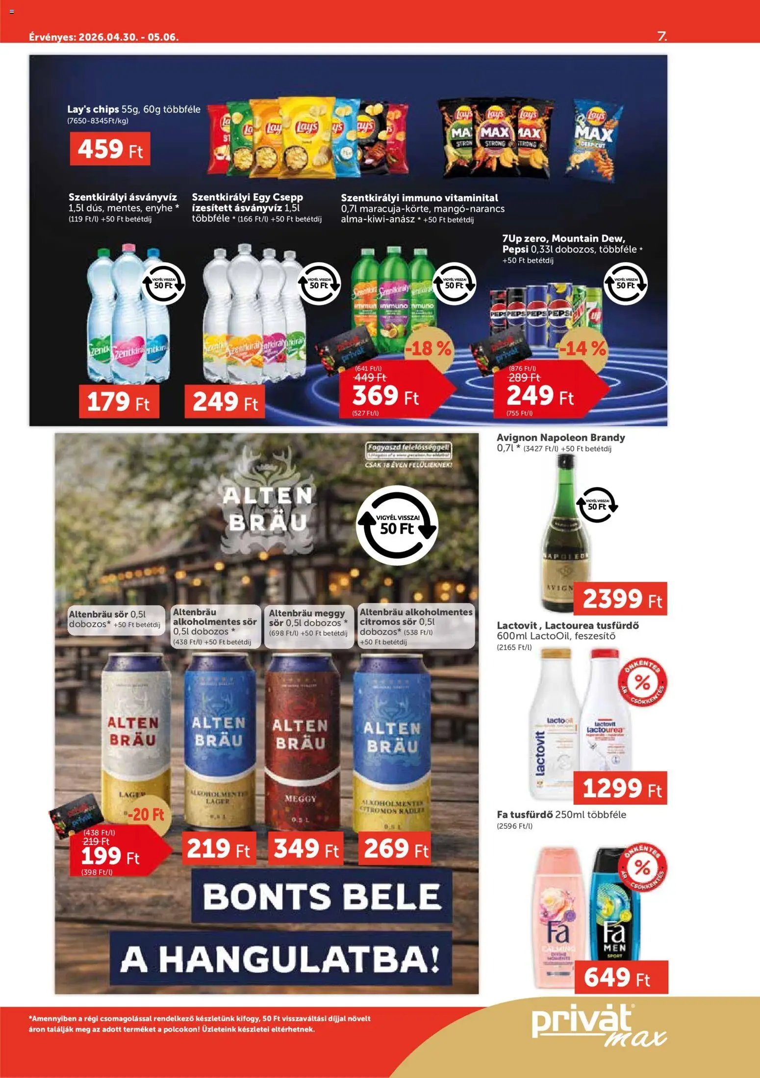 PRIVÁT újság 2026.04.30. PRIVÁT Aktuális szórólap MAX (2026-04-30 - 2026-05-06)