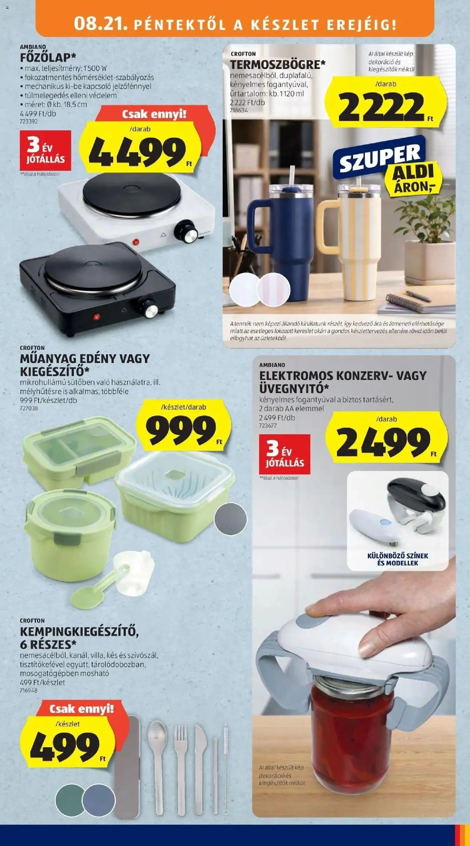 Aldi újság 2026.08.21. Aldi aktuális akciós újság